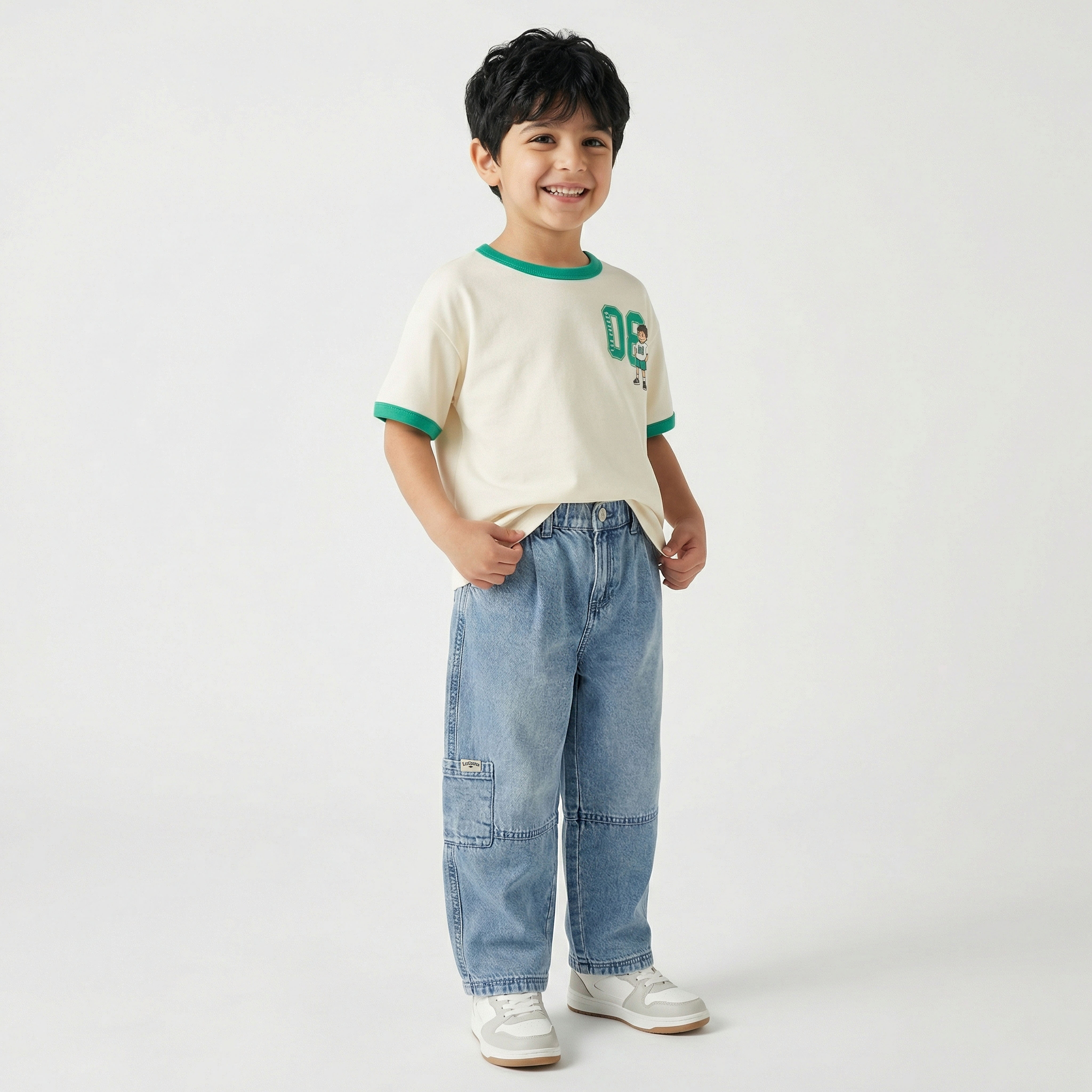 بنطلون جينز بجيوب كارجو وخصر مطاطي من لي كوبر-baby-boys-clothing-bottoms-jeans-image-4