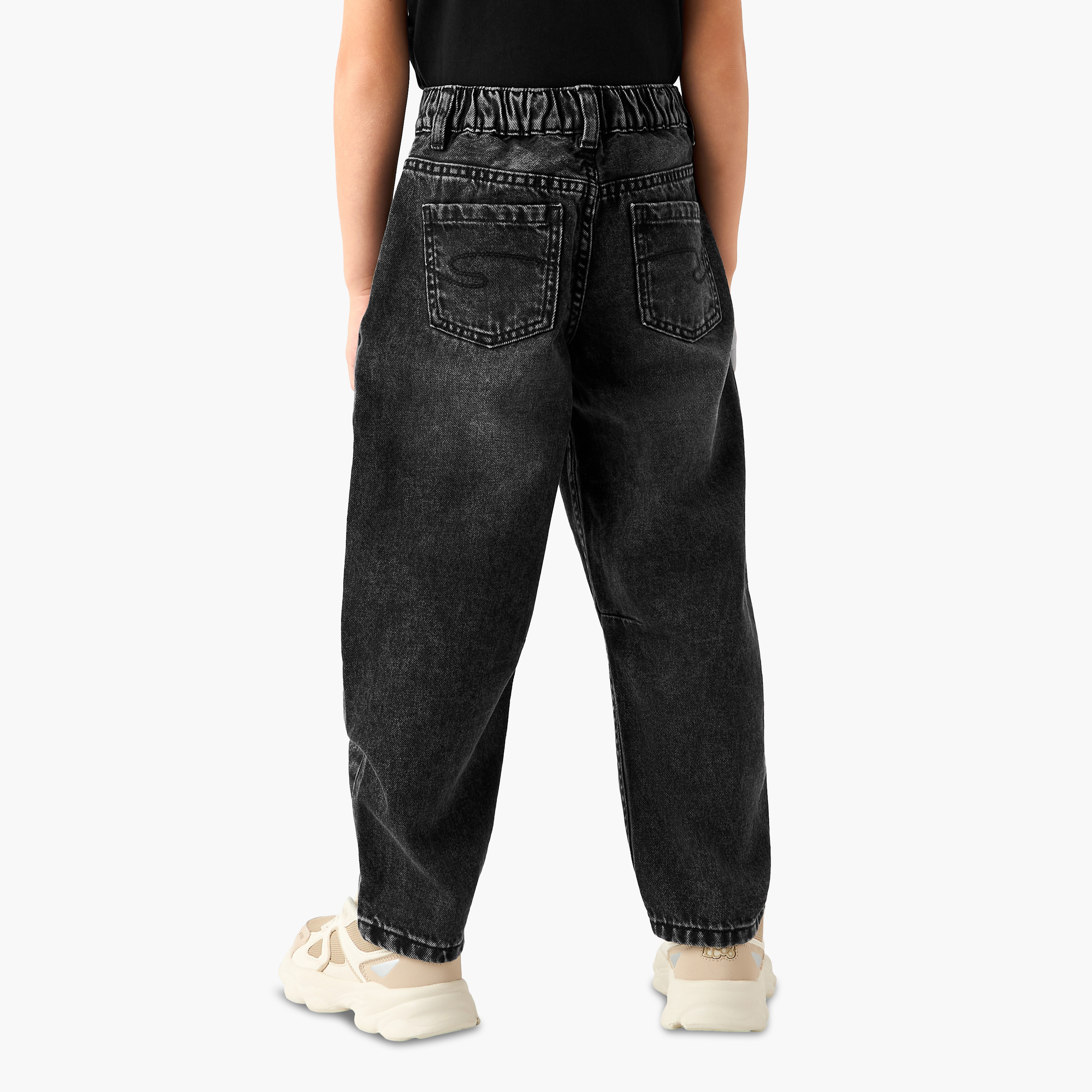 Lee Cooper Mid-Rise Relaxed Fit Jeans with Distressed Design-baby-boys-clothing-bottoms-jeans-image-3