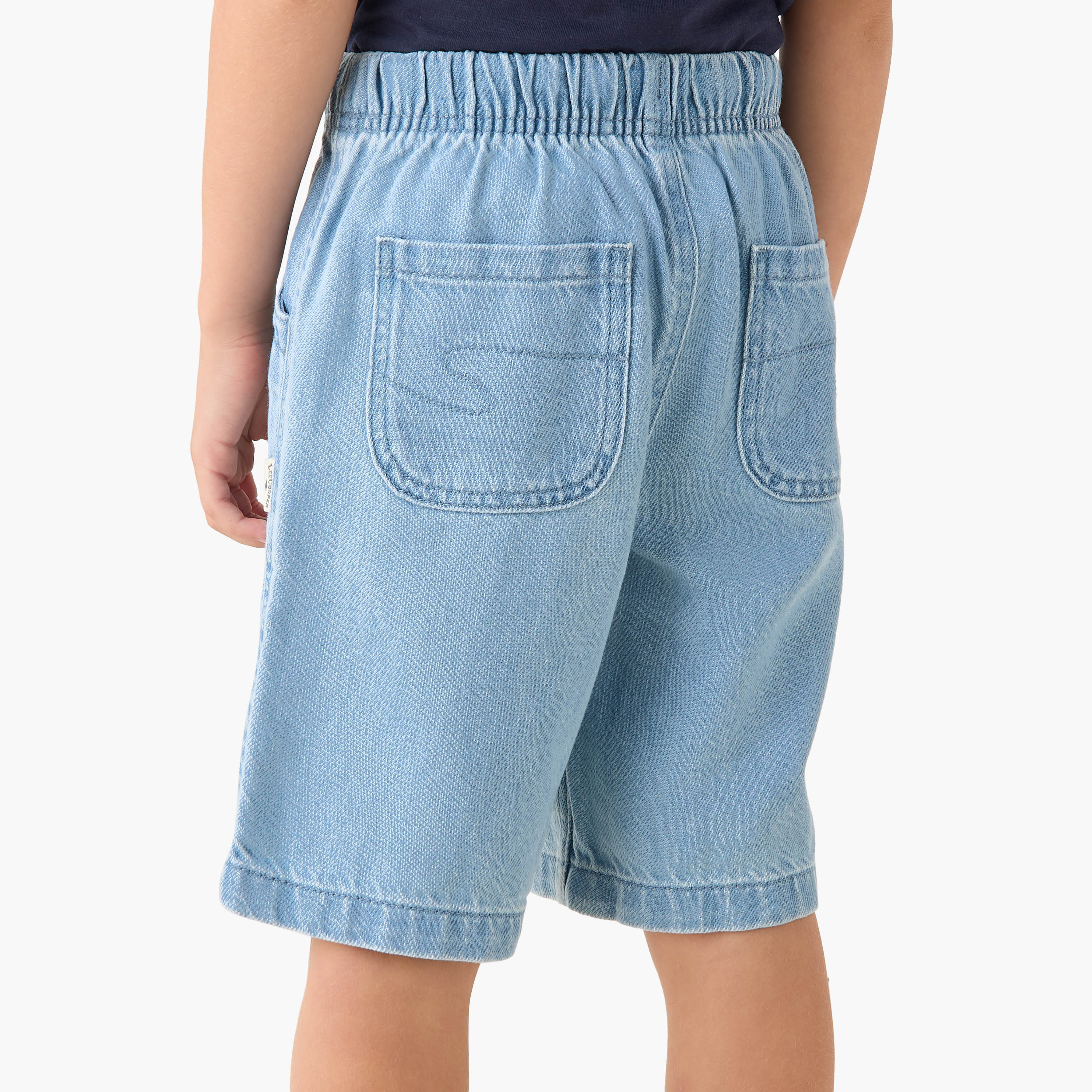 Lee Cooper Drawstring Denim Shorts with Pockets-boys-clothing-bottoms-shorts-image-3