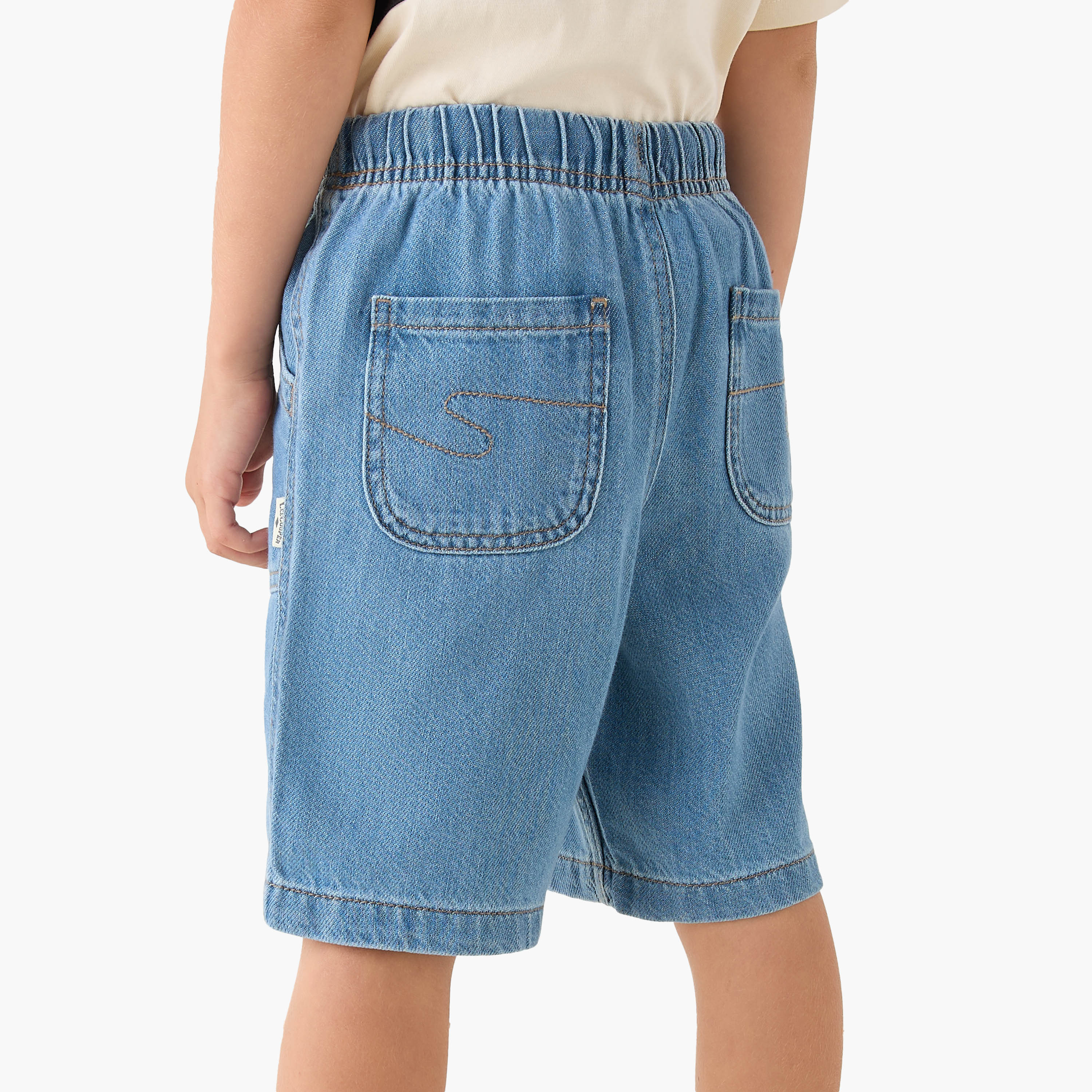 Lee Cooper Drawstring Denim Shorts with Pockets-boys-clothing-bottoms-shorts-image-3