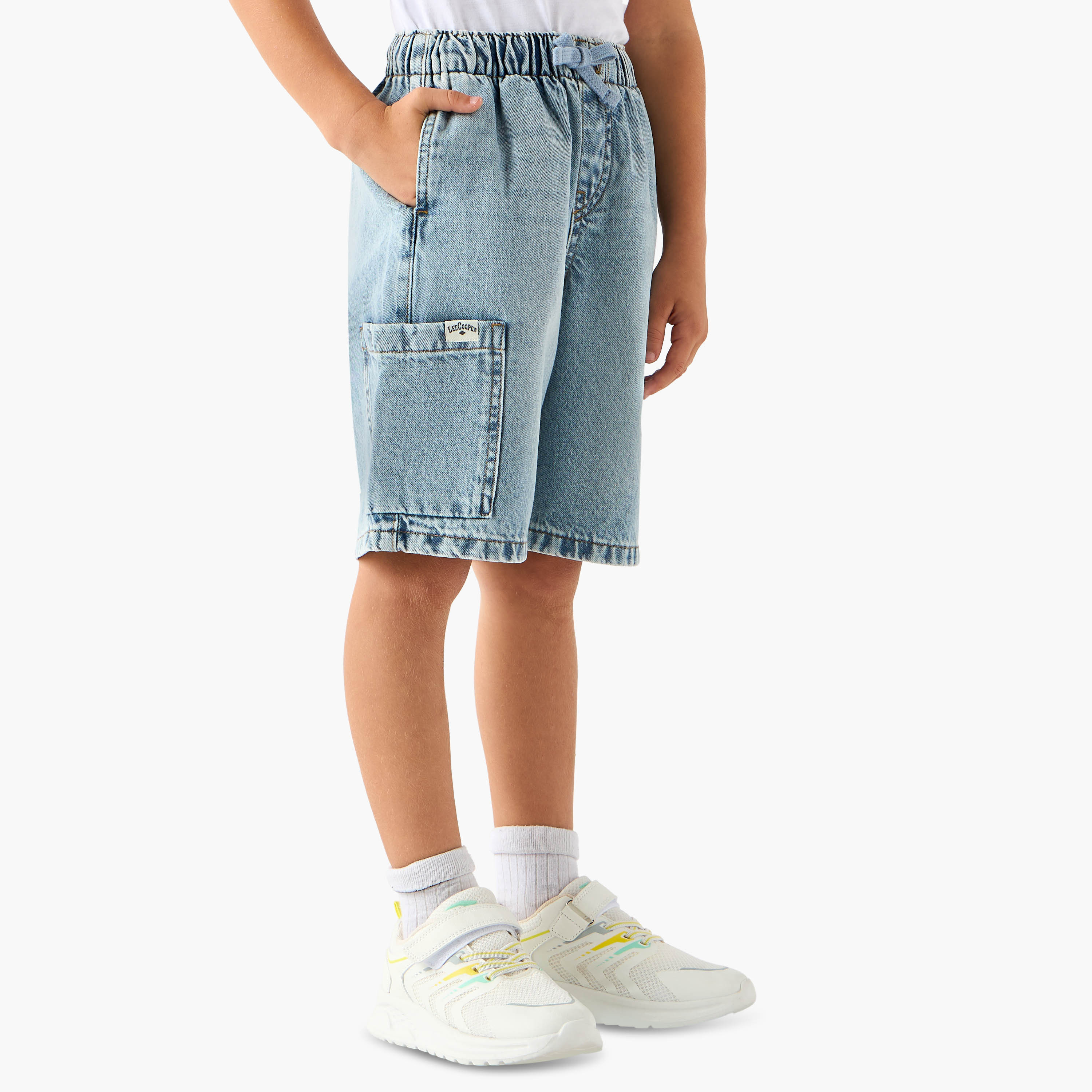 شورت برباط خصر وجيوب كارغو من لي كوبر-boys-clothing-bottoms-shorts-image-5