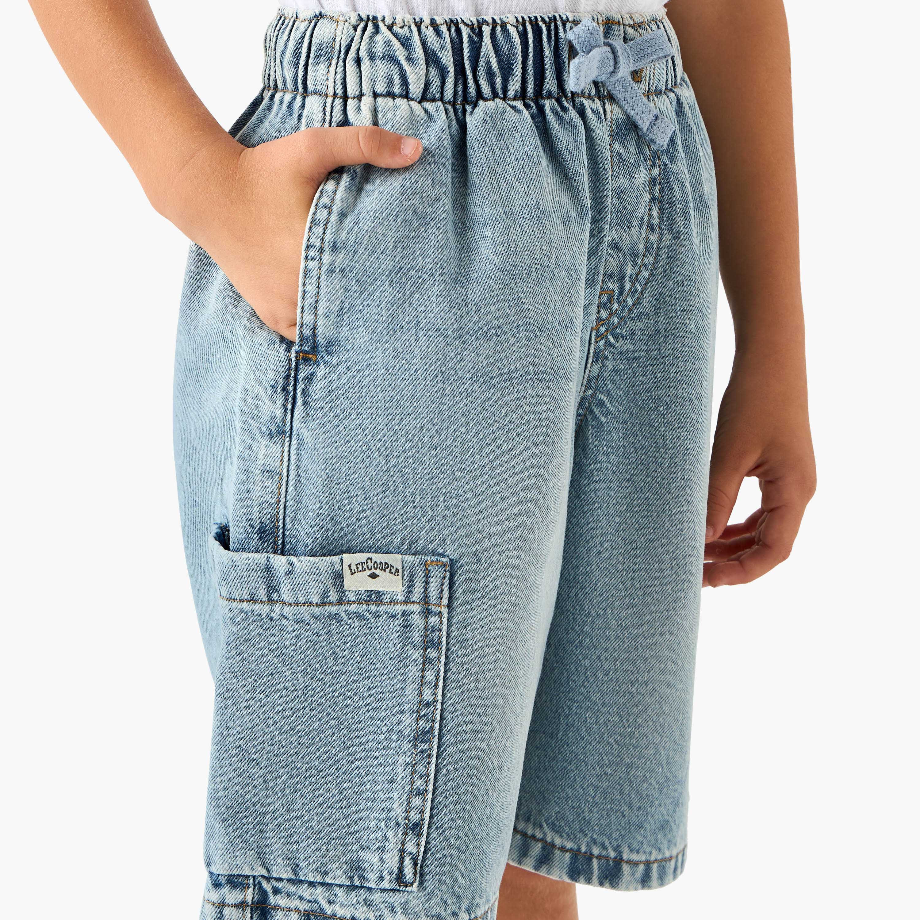 شورت برباط خصر وجيوب كارغو من لي كوبر-boys-clothing-bottoms-shorts-image-2