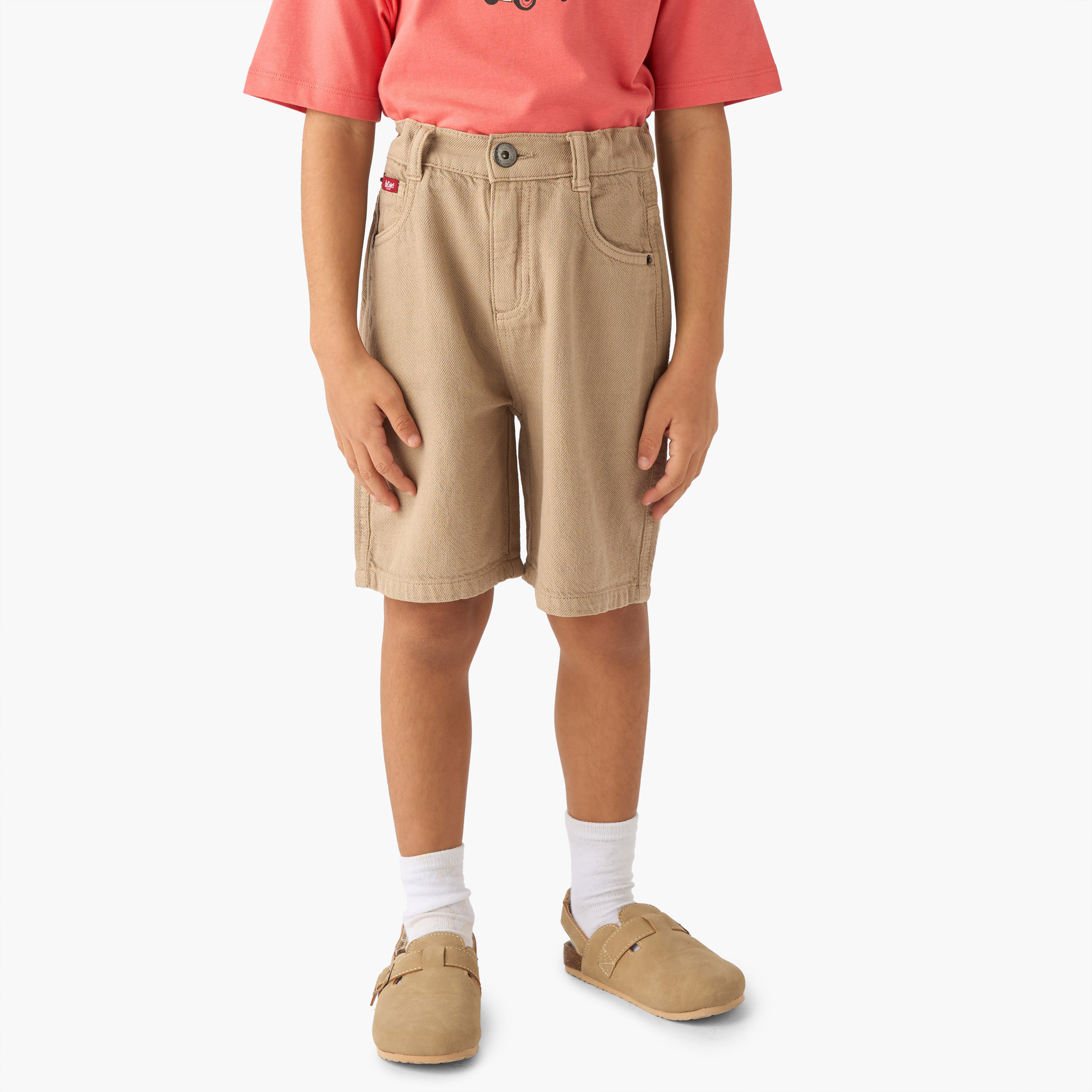 Lee Cooper Crew Neck Short Sleeves T-shirt and Shorts Set with Graphic Print-boys-clothing-setsandcoords-image-3