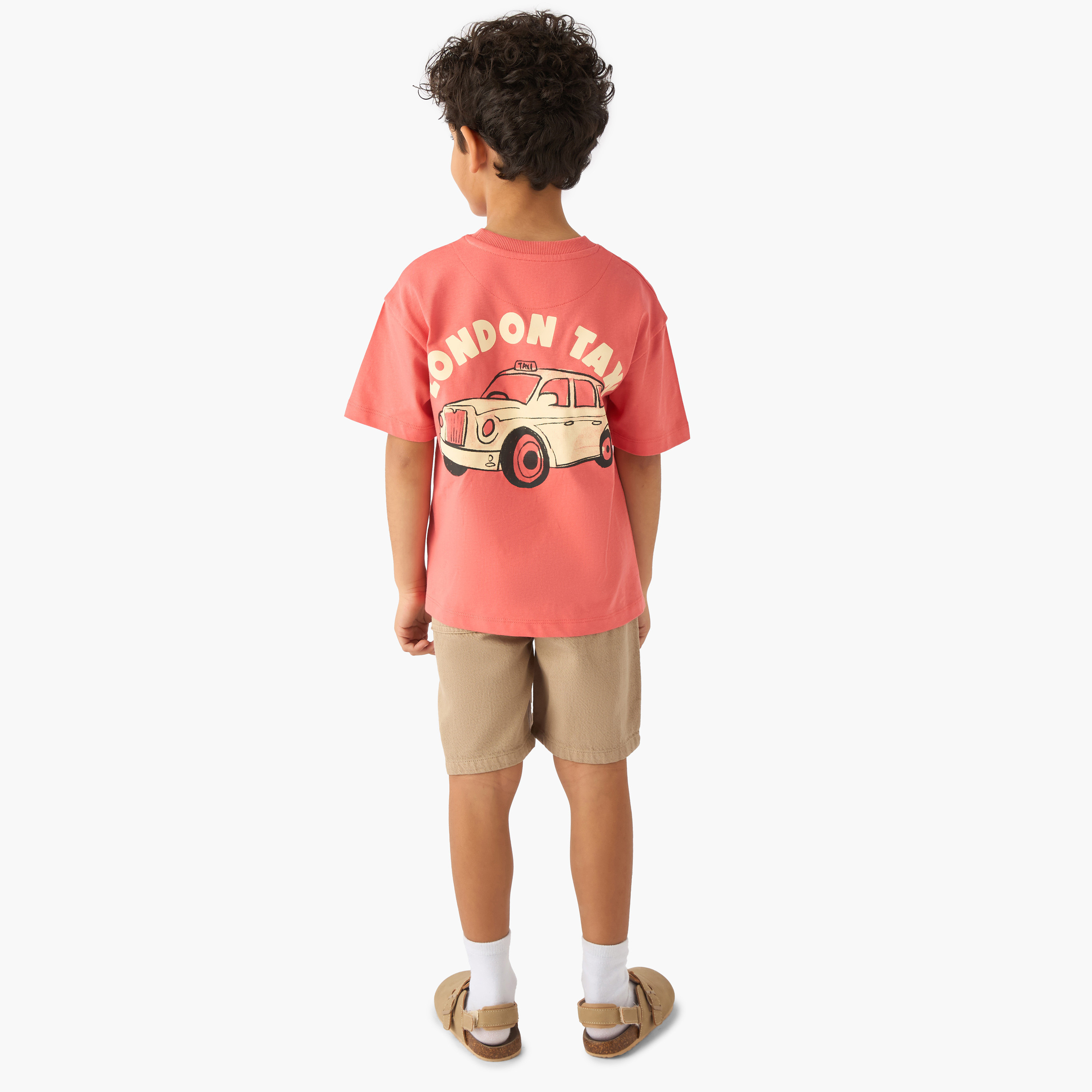 Lee Cooper Crew Neck Short Sleeves T-shirt and Shorts Set with Graphic Print-boys-clothing-setsandcoords-image-4