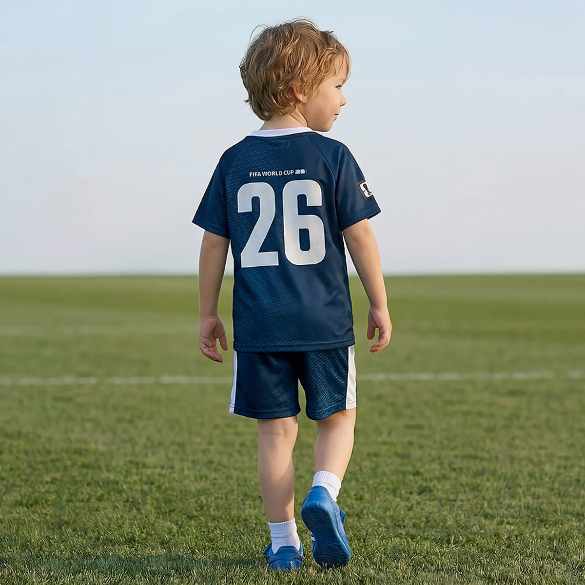 FIFA V-Neck Short Sleeves T-shirt and Shorts Set with France Print-boys-clothing-sportswear-sets-image-3