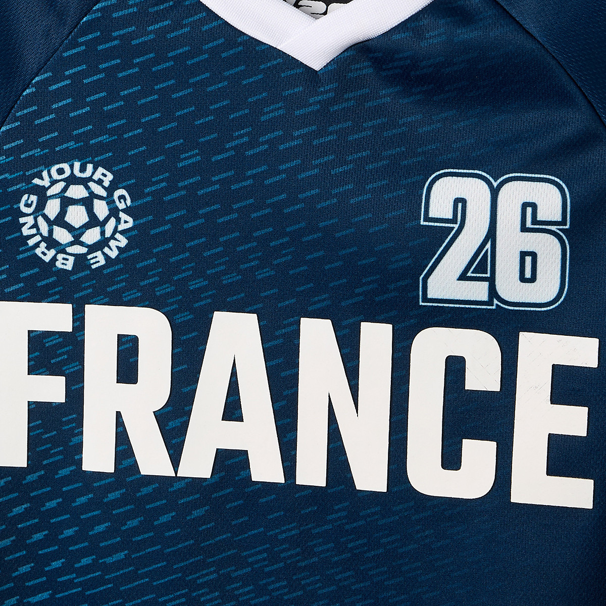 FIFA V-Neck Short Sleeves T-shirt and Shorts Set with France Print-boys-clothing-sportswear-sets-image-5