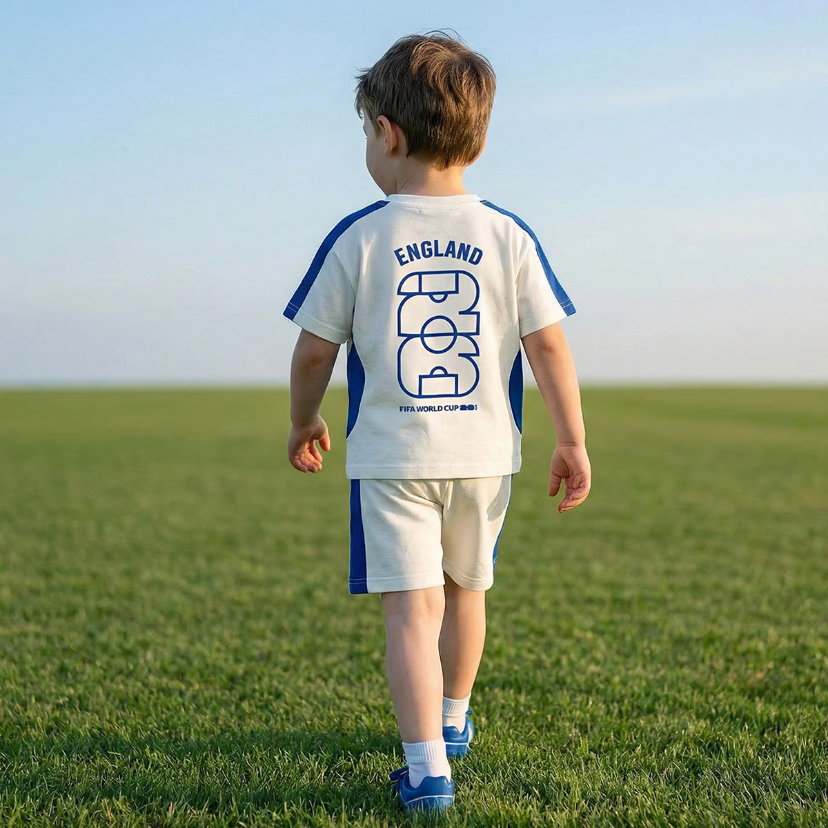 FIFA Crew Neck Short Sleeves T-shirt and Shorts Set with England Print-boys-clothing-sportswear-sets-image-3