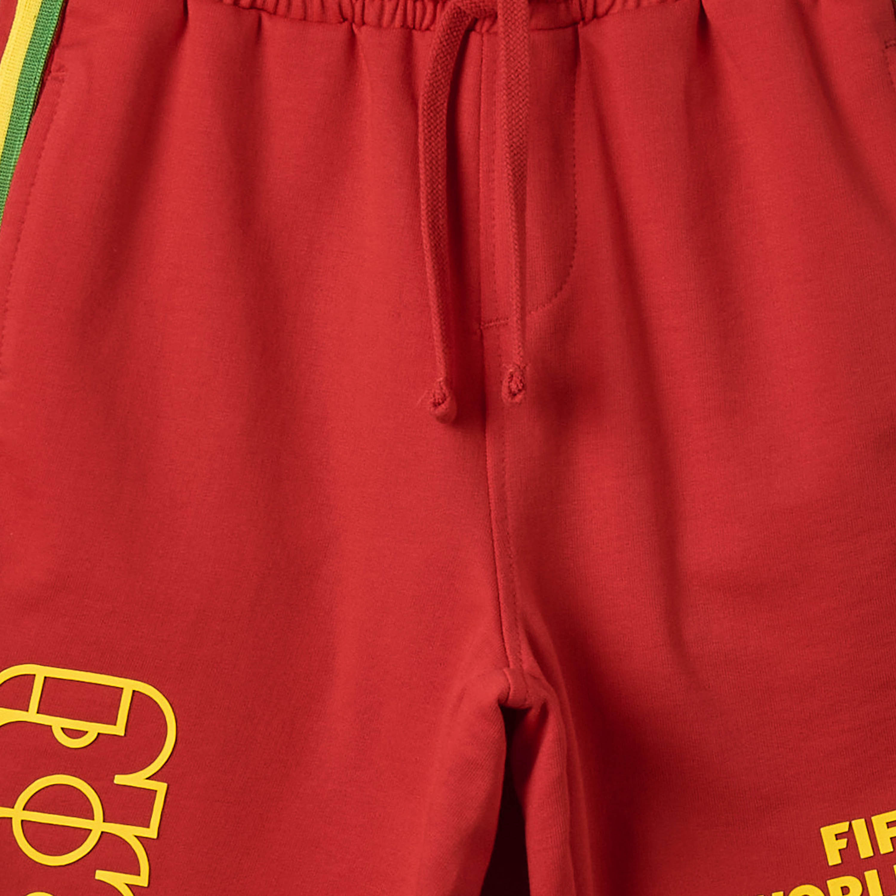 FIFA Crew Neck Short Sleeves T-shirt and Shorts Set with Portugal Print-boys-clothing-sportswear-sets-image-6