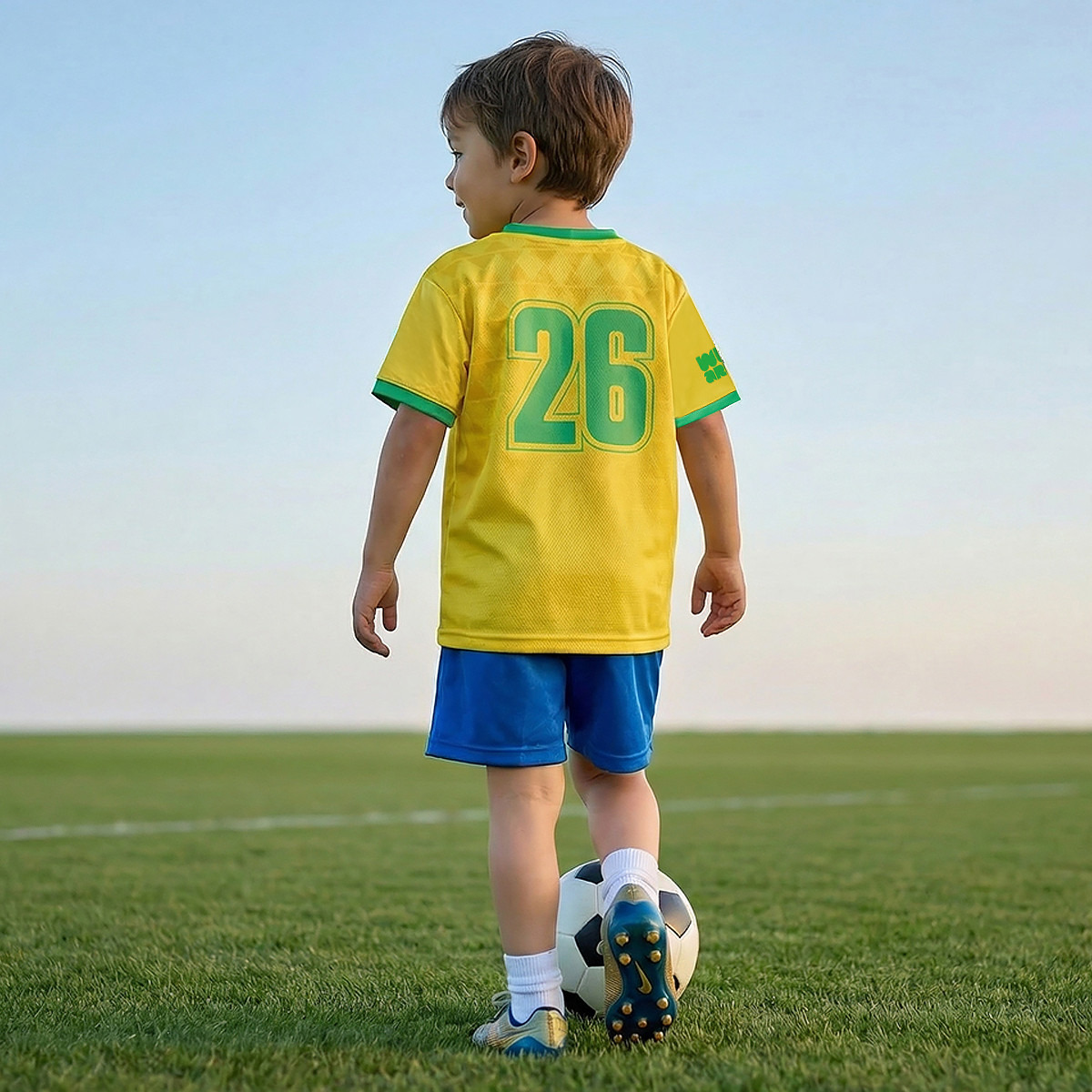FIFA Crew Neck Short Sleeves T-shirt and Shorts Set with Brazil Print-boys-clothing-sportswear-sets-image-3