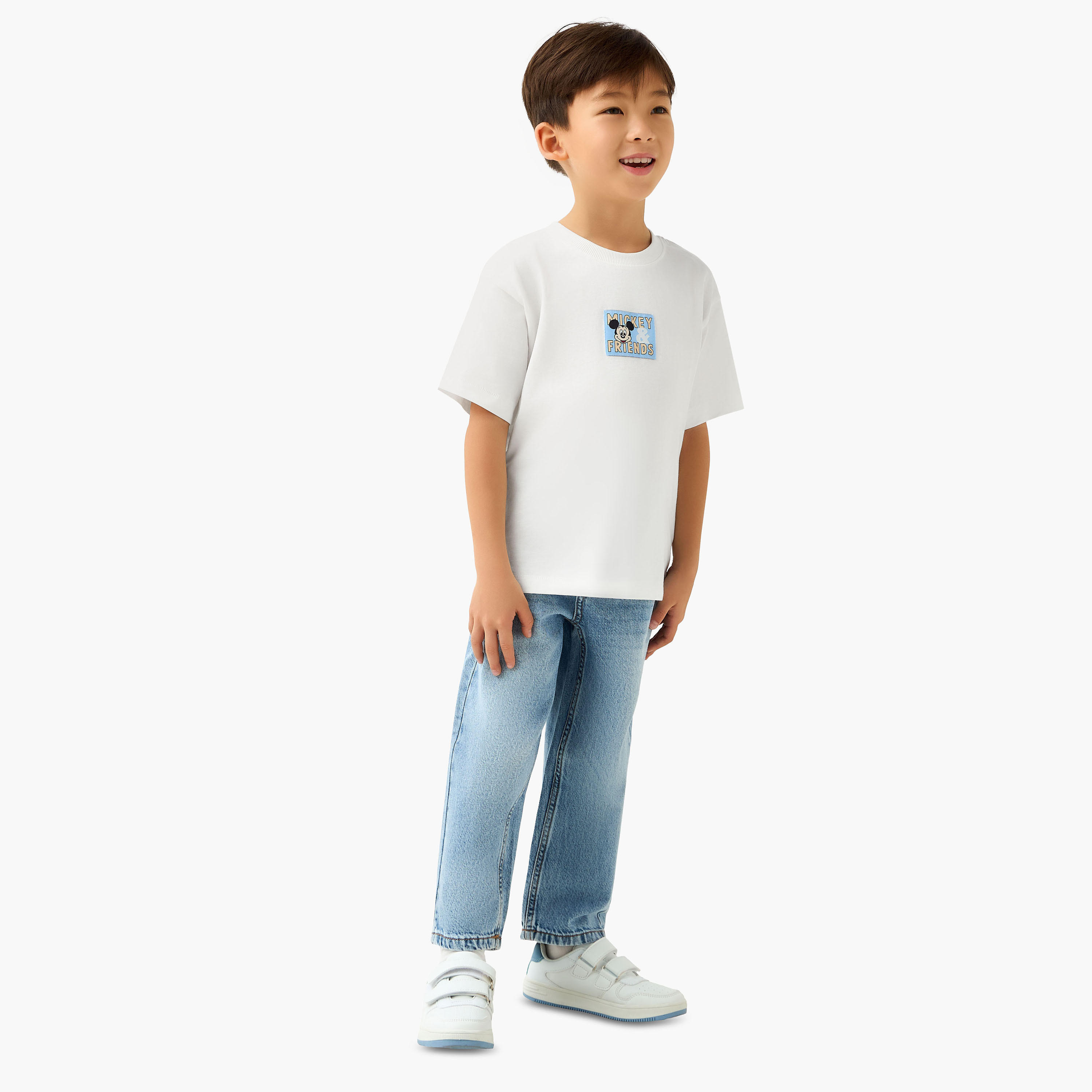 Disney Crew Neck Short Sleeves T-shirt with Mickey Mouse and Friends Print-boys-clothing-tshirtsandpolos-image-2
