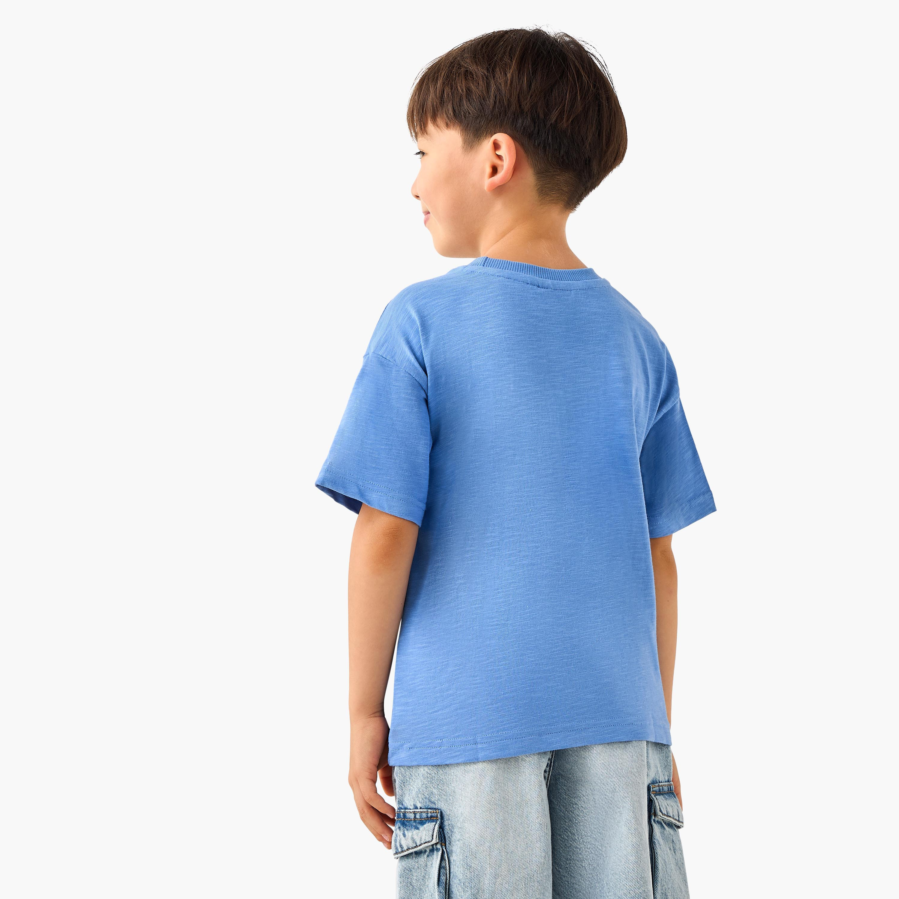 Disney Crew Neck Short Sleeves T-shirt with Lightning McQueen Print-boys-clothing-tshirtsandpolos-image-3
