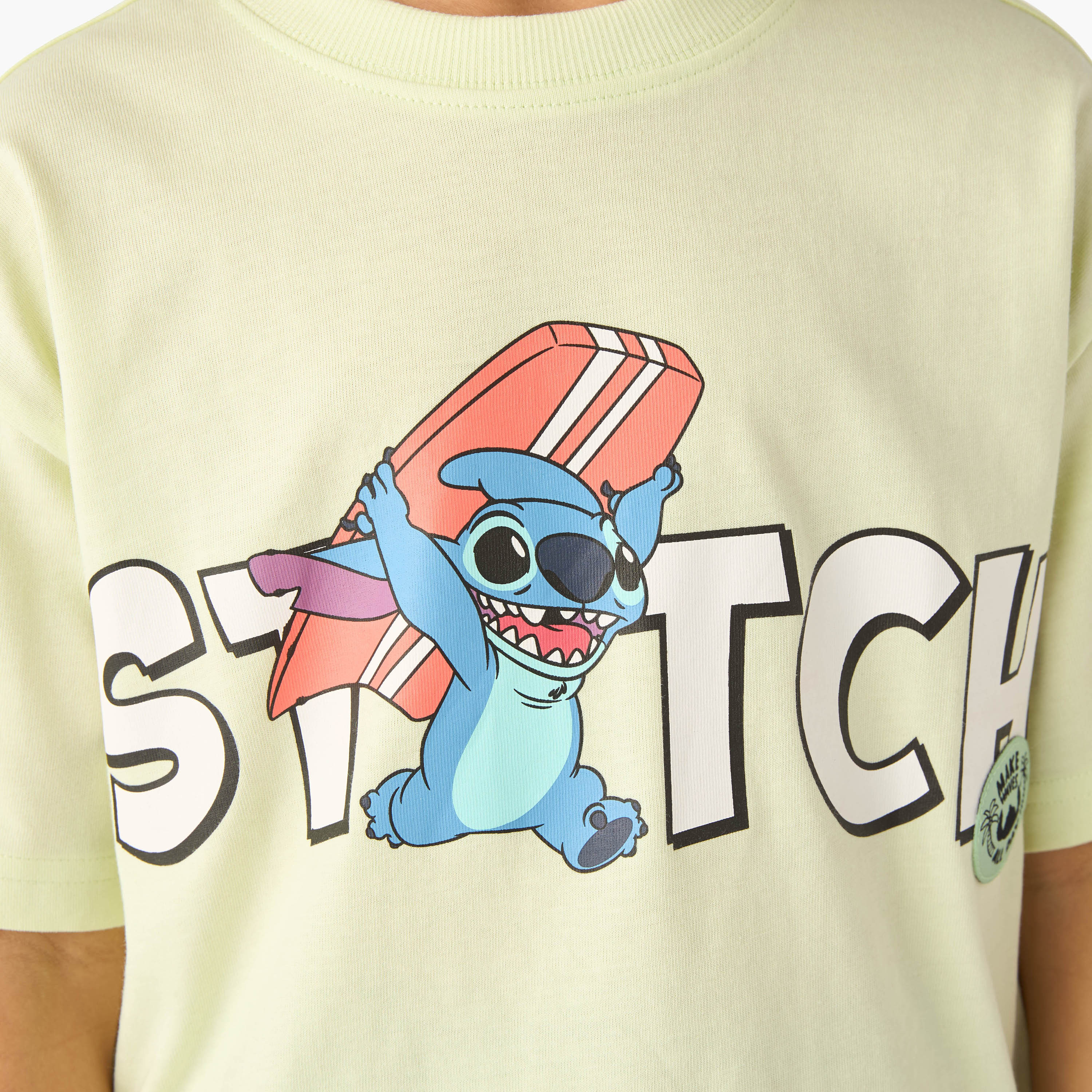 Disney Crew Neck Short Sleeves T-shirt with Stitch Print-boys-clothing-tshirtsandpolos-image-4
