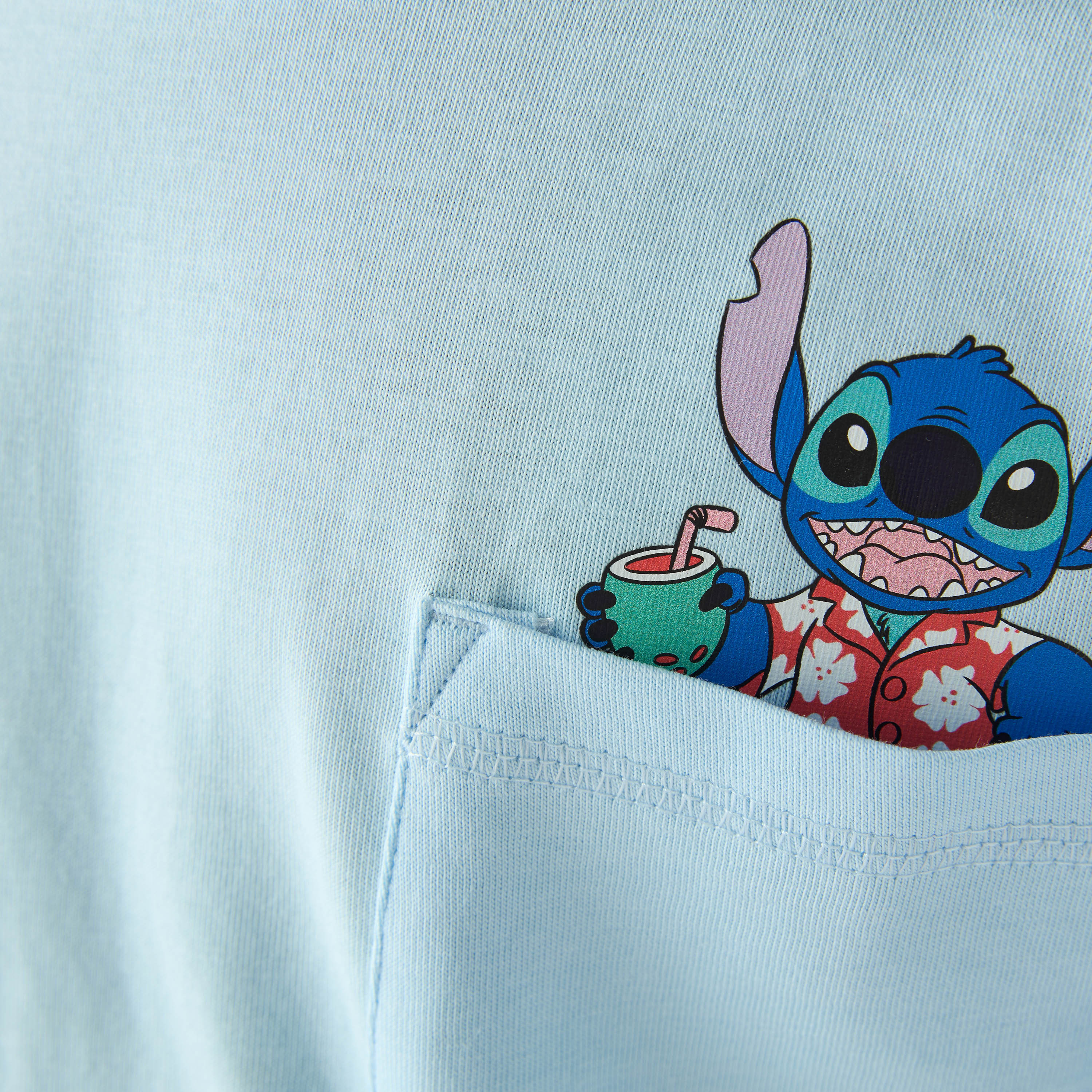 Disney Crew Neck Short Sleeve T-shirt with Stitch Print-boys-clothing-tshirtsandpolos-image-5