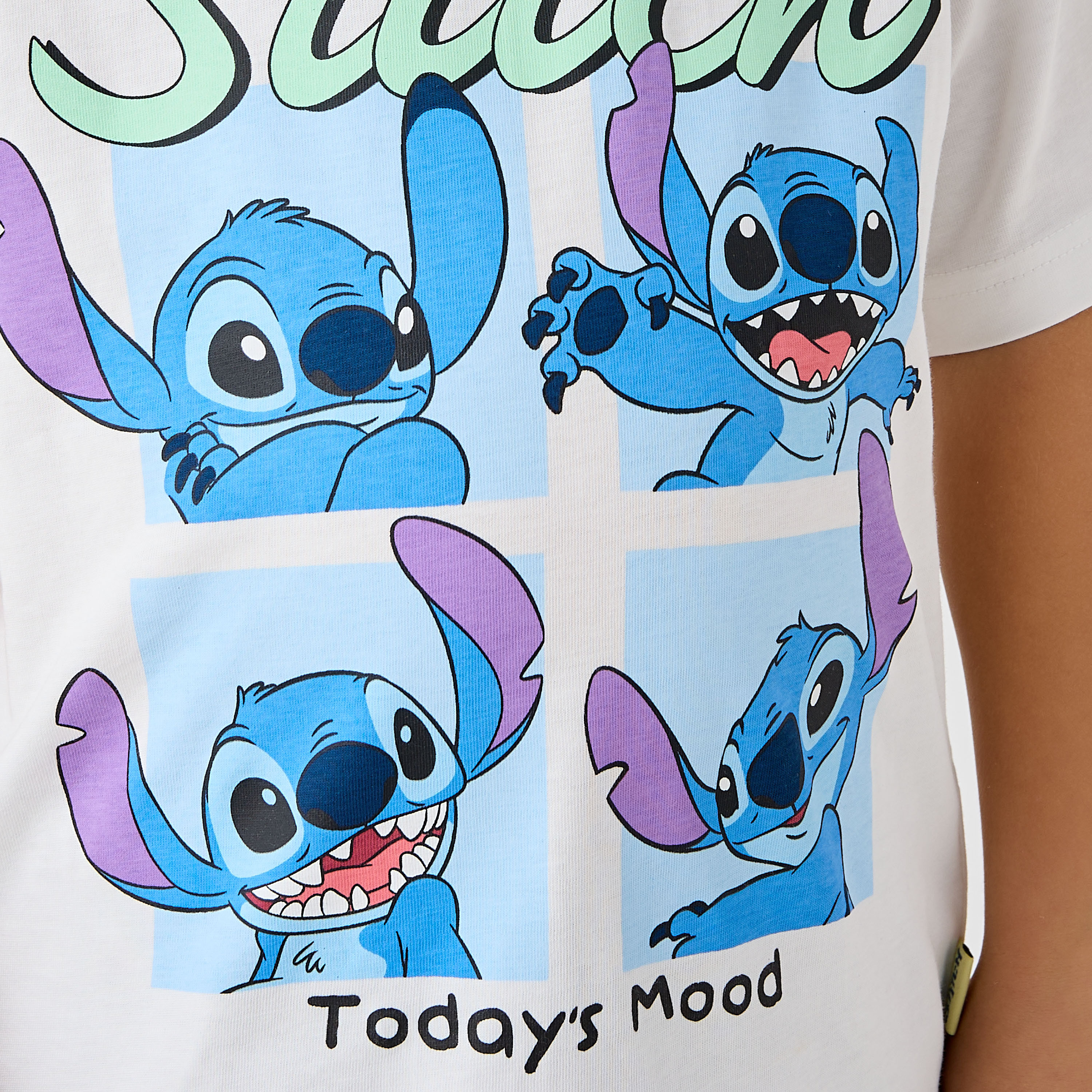 Disney Crew Neck Short Sleeves T-shirt with Stitch Print-boys-clothing-tshirtsandpolos-image-5