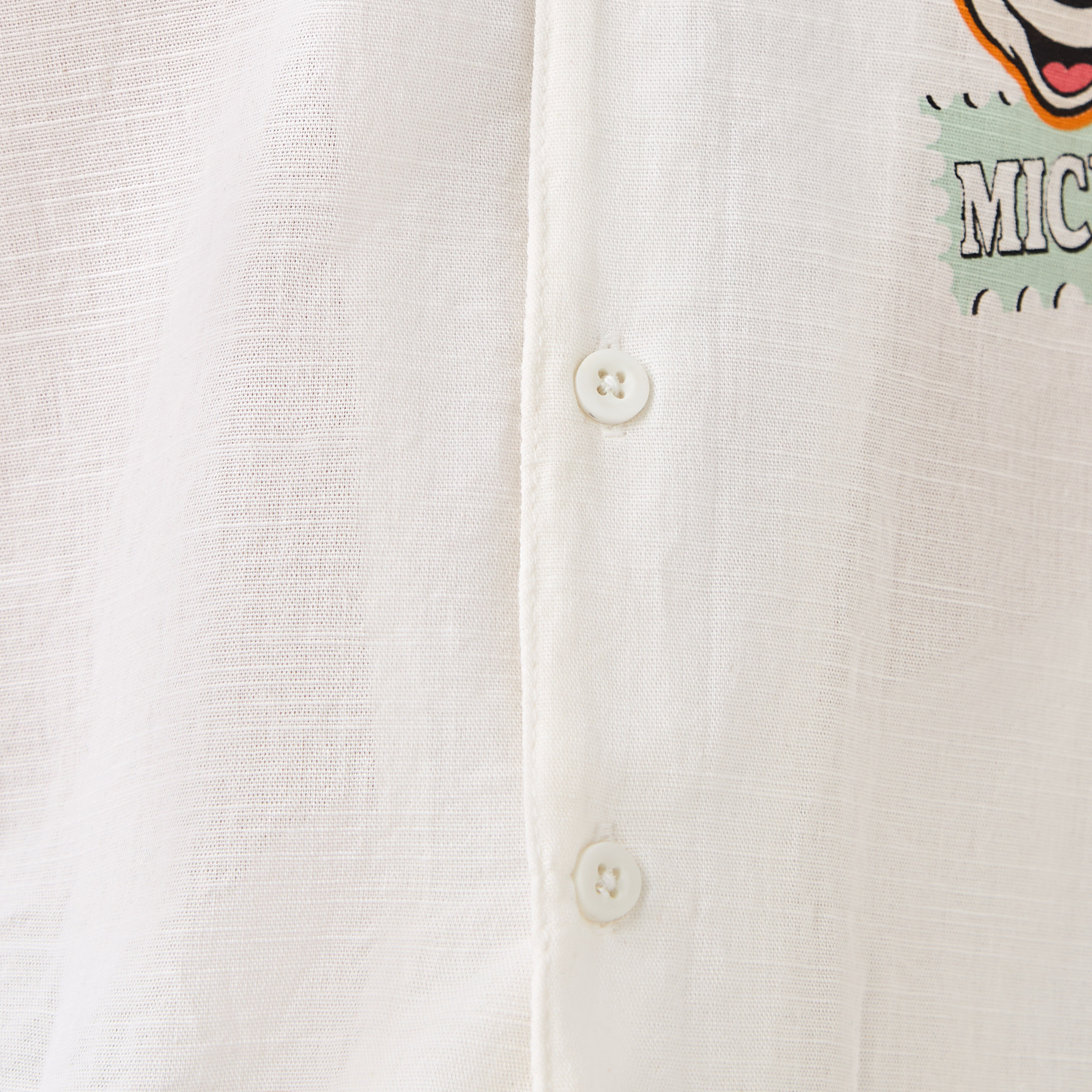 Disney Short Sleeve Shirt with Mickey Mouse Print-boys-clothing-shirts-image-5