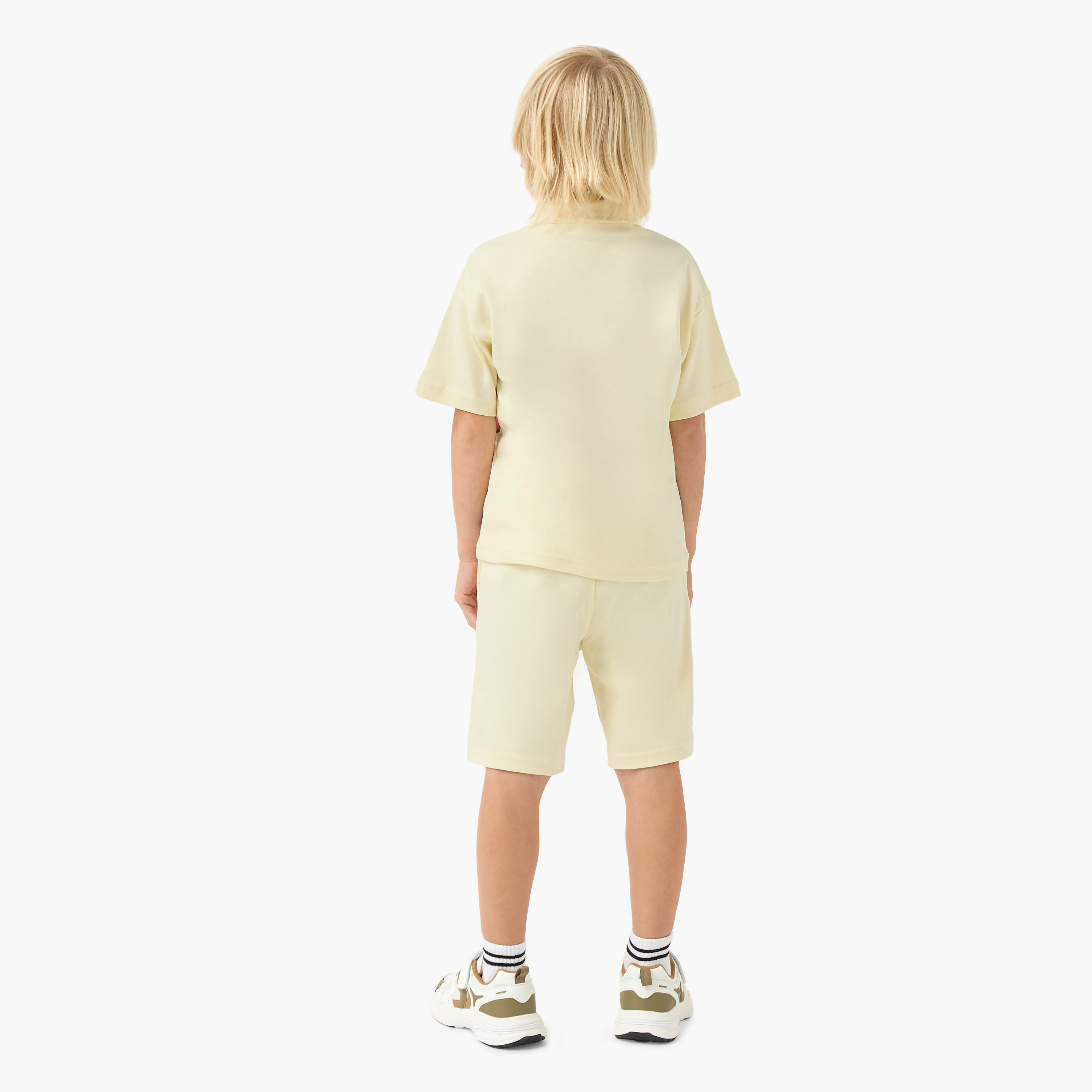 Marvel Collared Short Sleeves Polo Shirt and Shorts Set with Mickey Mouse and Friends Print-baby-boys-clothing-setsandcoords-image-4