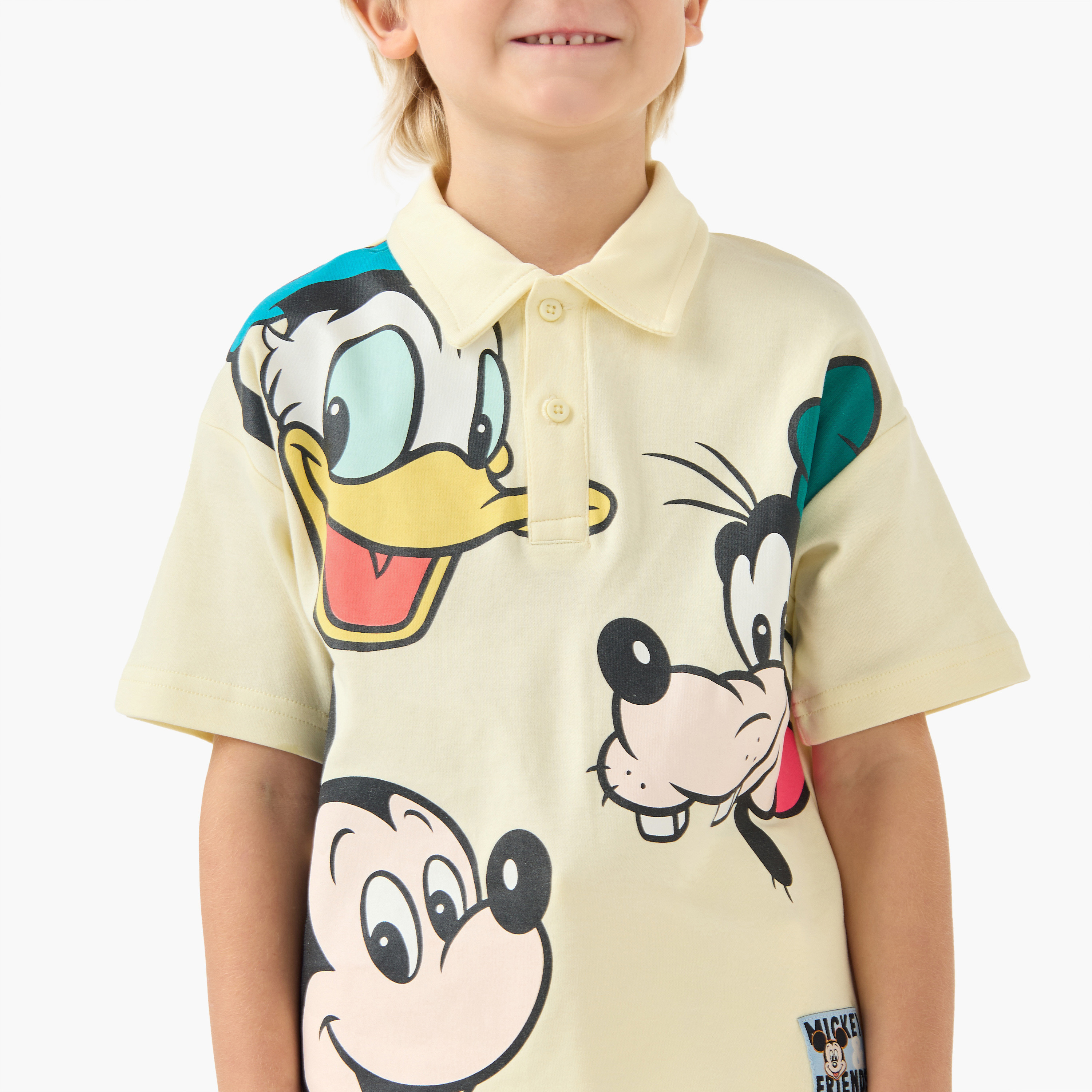 Marvel Collared Short Sleeves Polo Shirt and Shorts Set with Mickey Mouse and Friends Print-baby-boys-clothing-setsandcoords-image-5