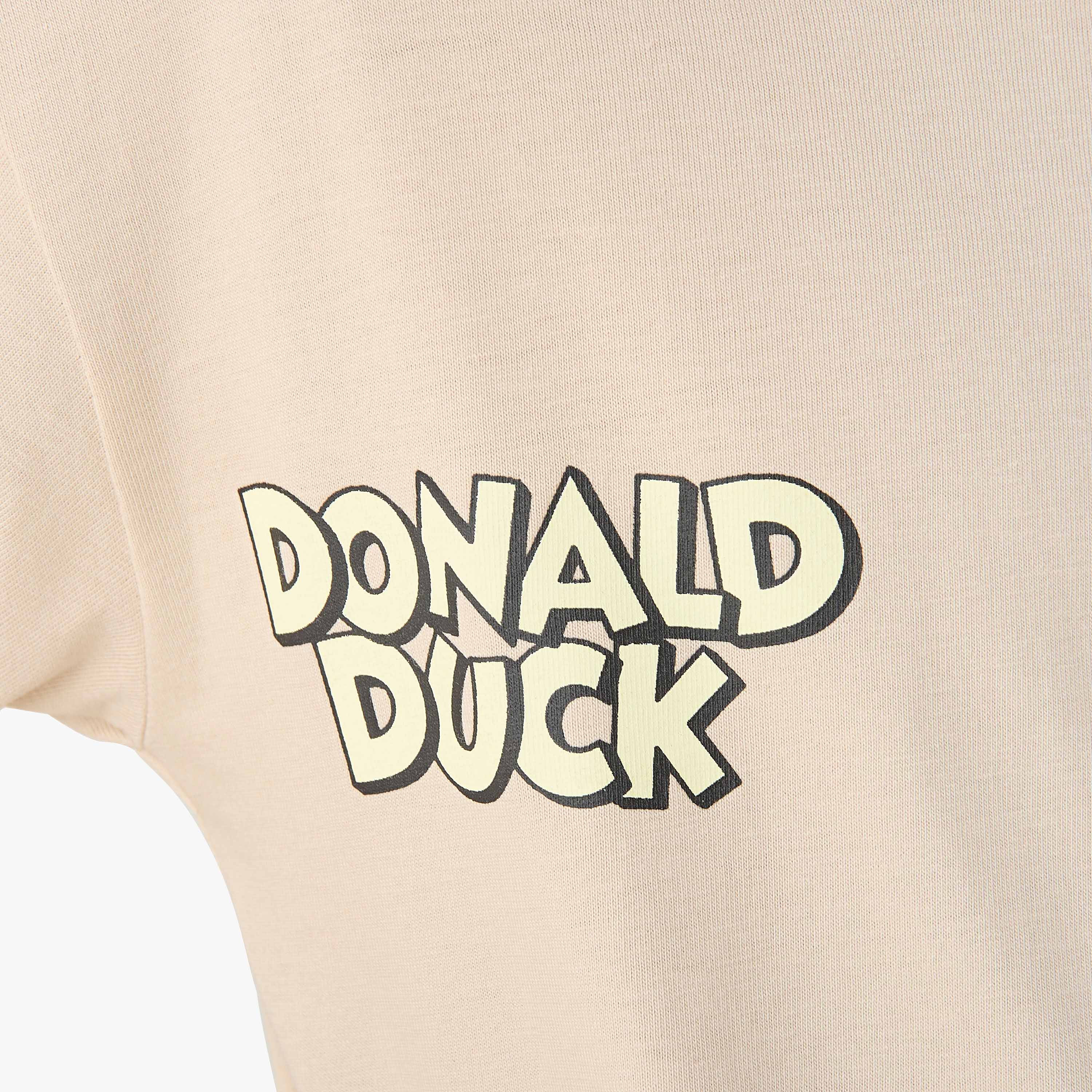 Disney Crew Neck Short Sleeves T-shirt and Shorts Set with Donald Duck Print-baby-boys-clothing-setsandcoords-image-5