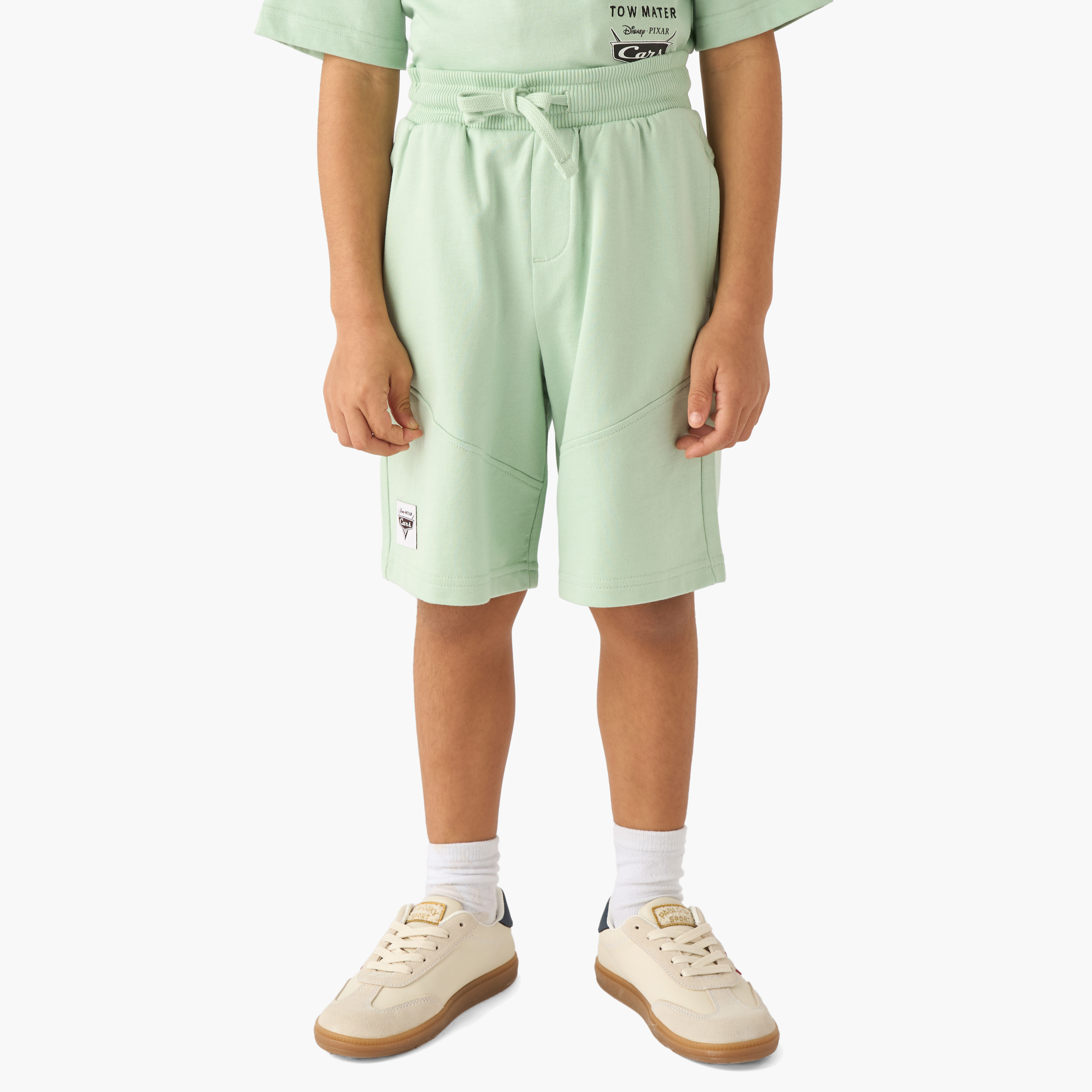 Disney Crew Neck Short Sleeves T-shirt and Shorts Set with Cars Print-boys-clothing-setsandcoords-image-3