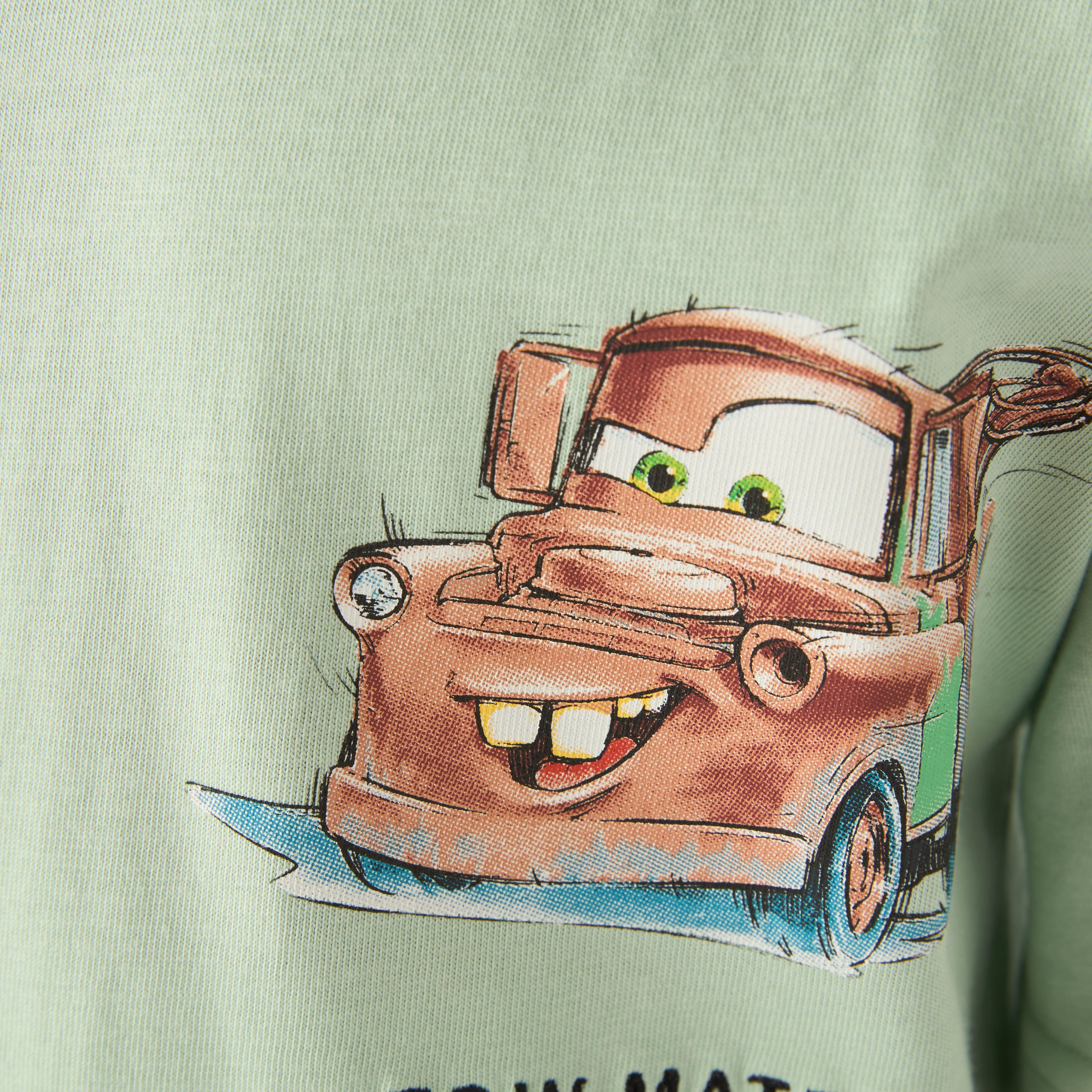 Disney Crew Neck Short Sleeves T-shirt and Shorts Set with Cars Print-boys-clothing-setsandcoords-image-7