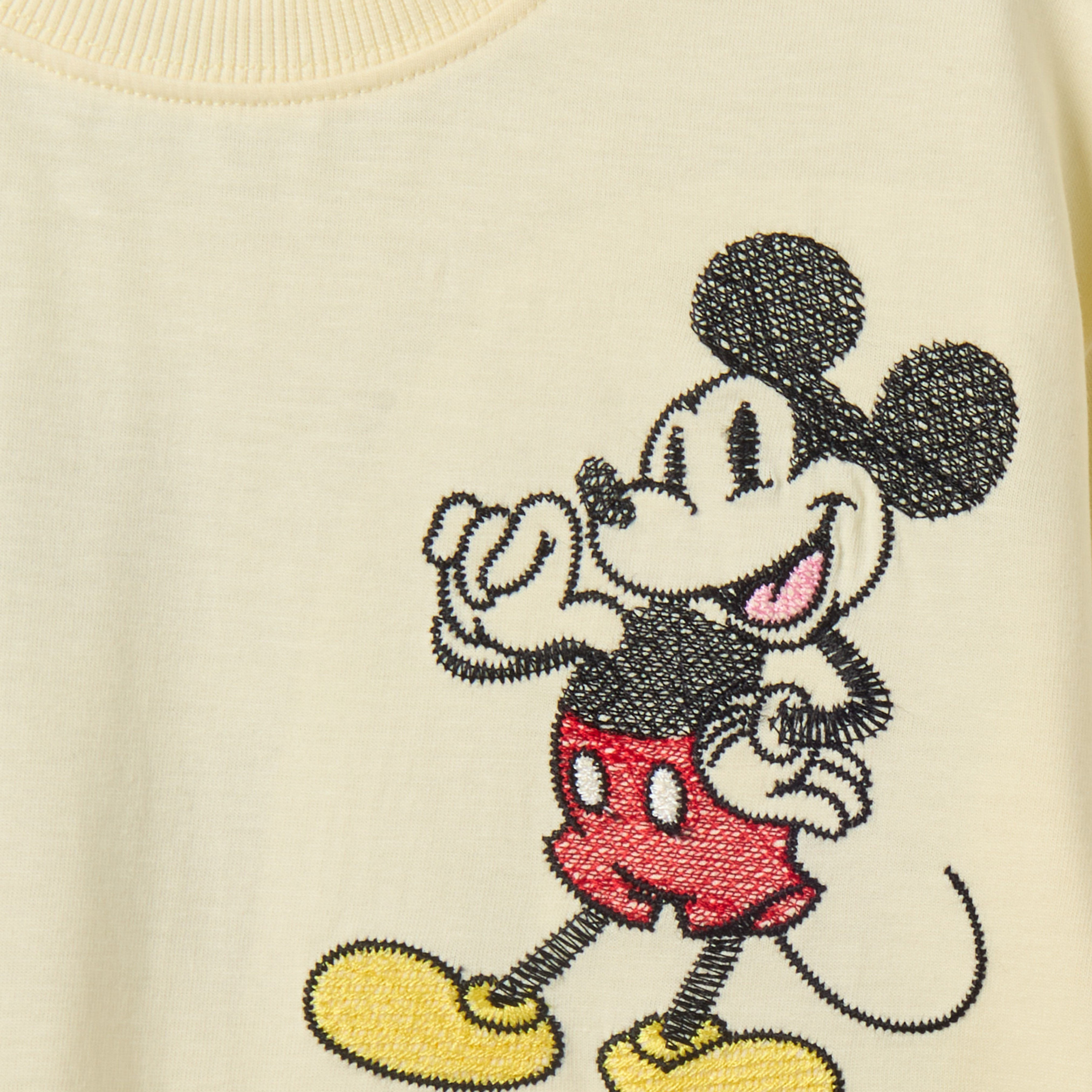 Disney Crew Neck Short Sleeve T-shirt and Shorts Set with Mickey Mouse Embroidery-boys-clothing-setsandcoords-image-5