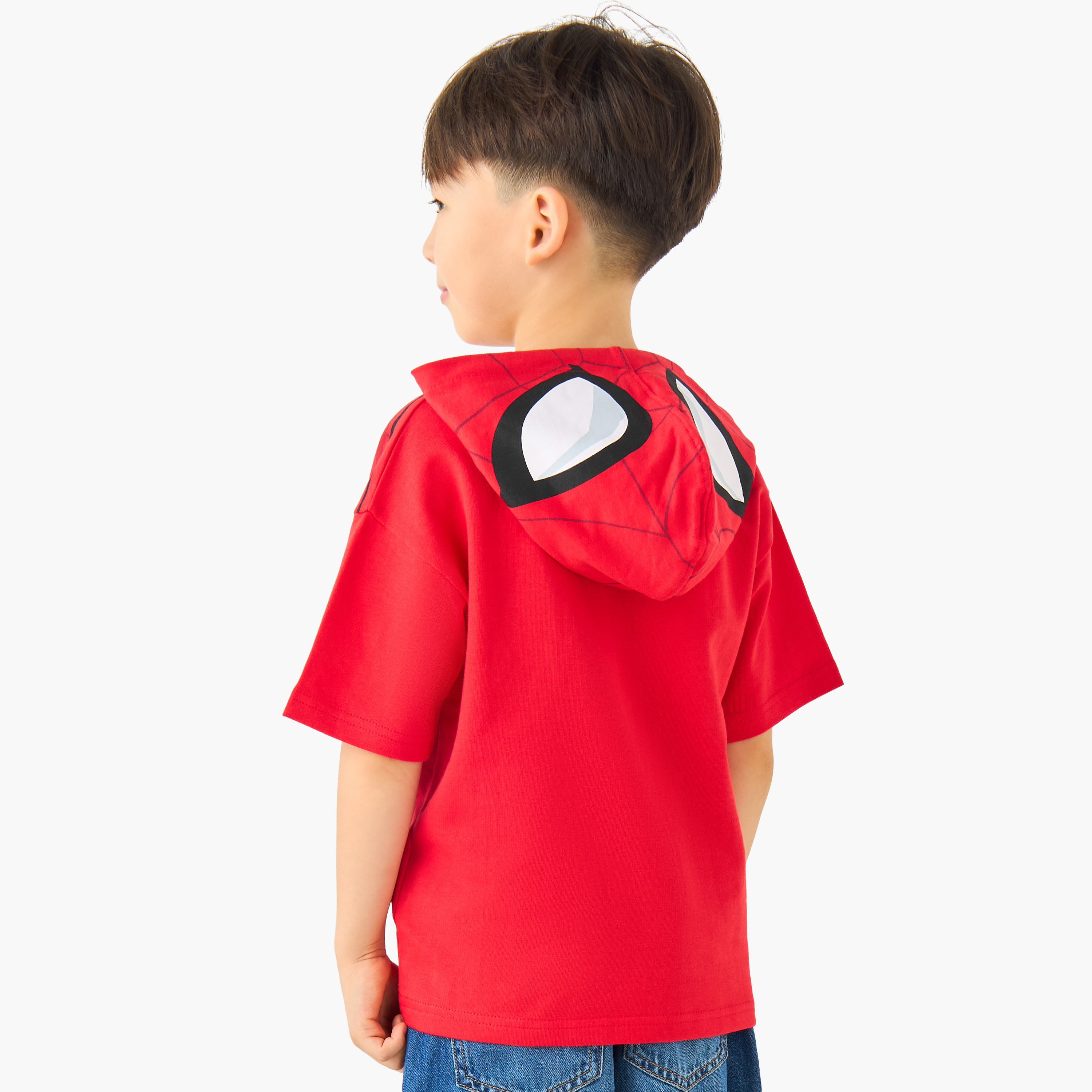 تيشيرت بقبعة وأكمام قصيرة وطبعات سبايدر مان-boys-clothing-tshirtsandpolos-image-3