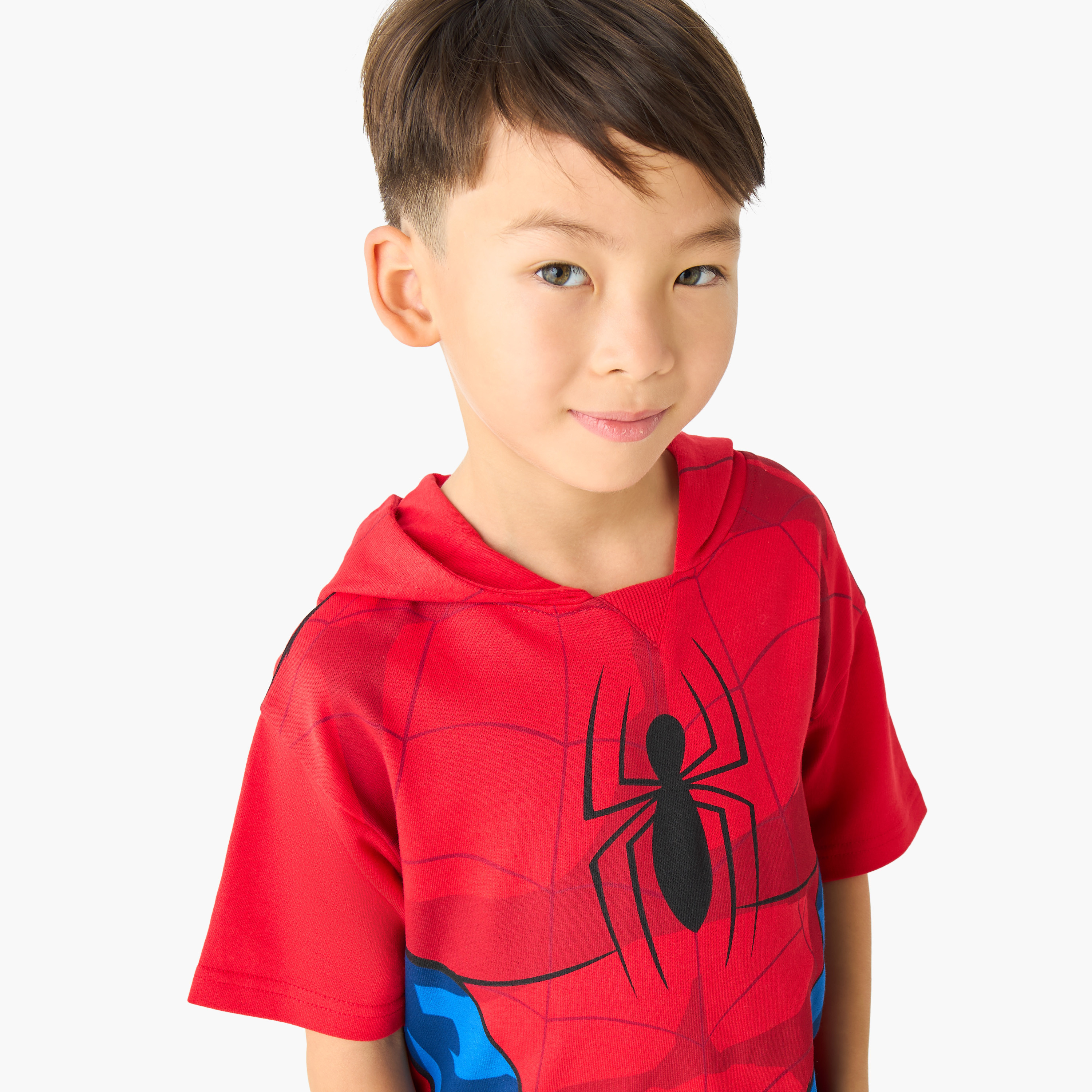 تيشيرت بقبعة وأكمام قصيرة وطبعات سبايدر مان-boys-clothing-tshirtsandpolos-image-4