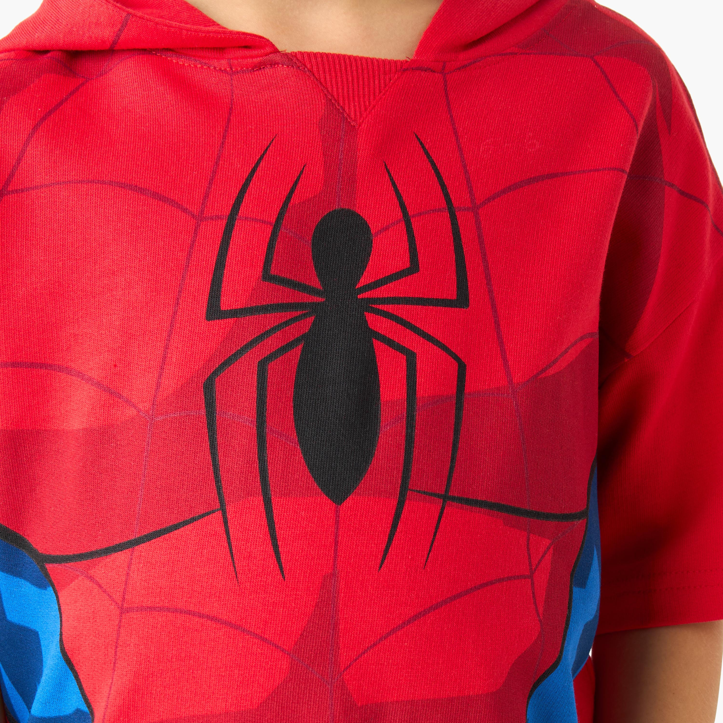 تيشيرت بقبعة وأكمام قصيرة وطبعات سبايدر مان-boys-clothing-tshirtsandpolos-image-5