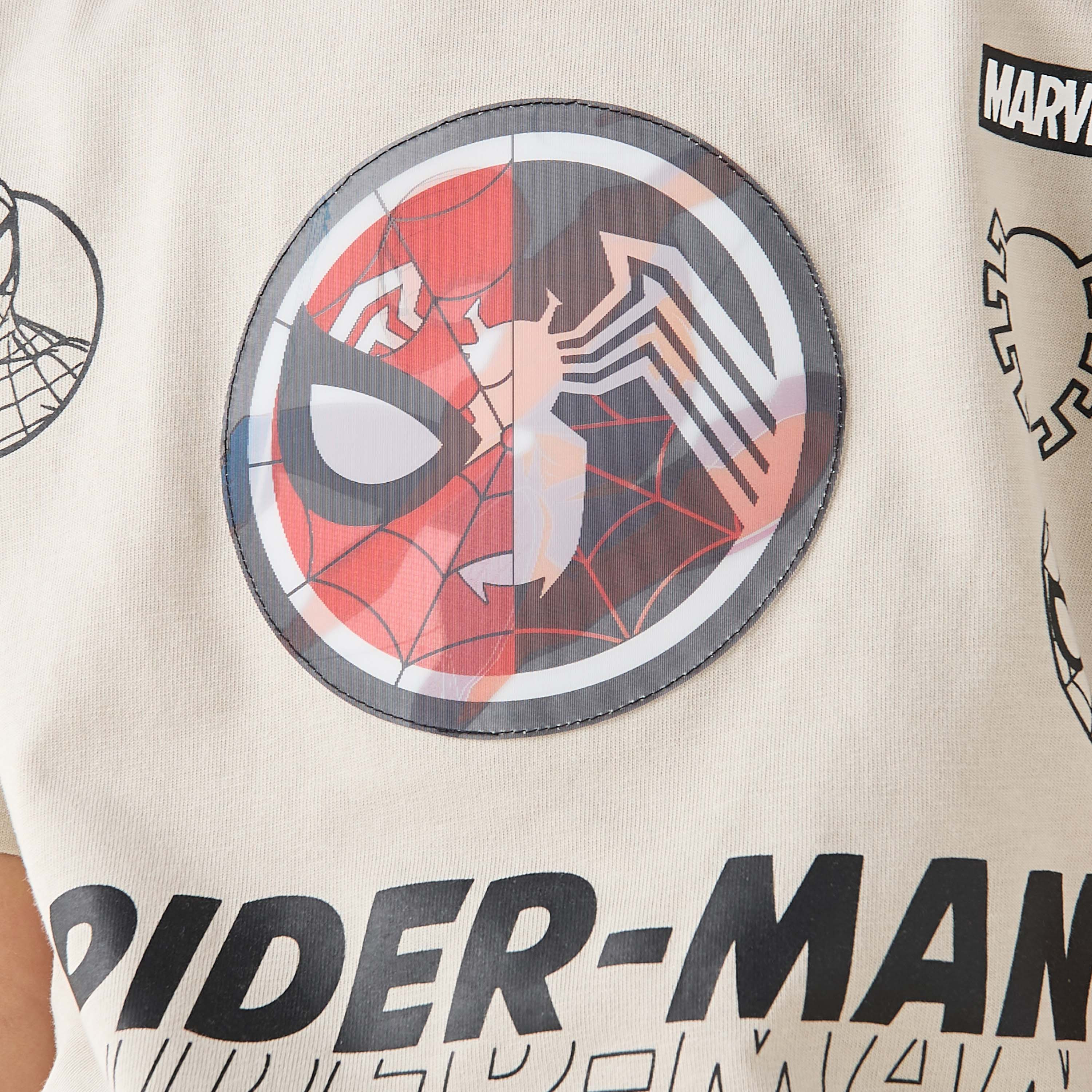 Crew Neck Short Sleeves T-shirt with Spider-Man Print-boys-clothing-tshirtsandpolos-image-5