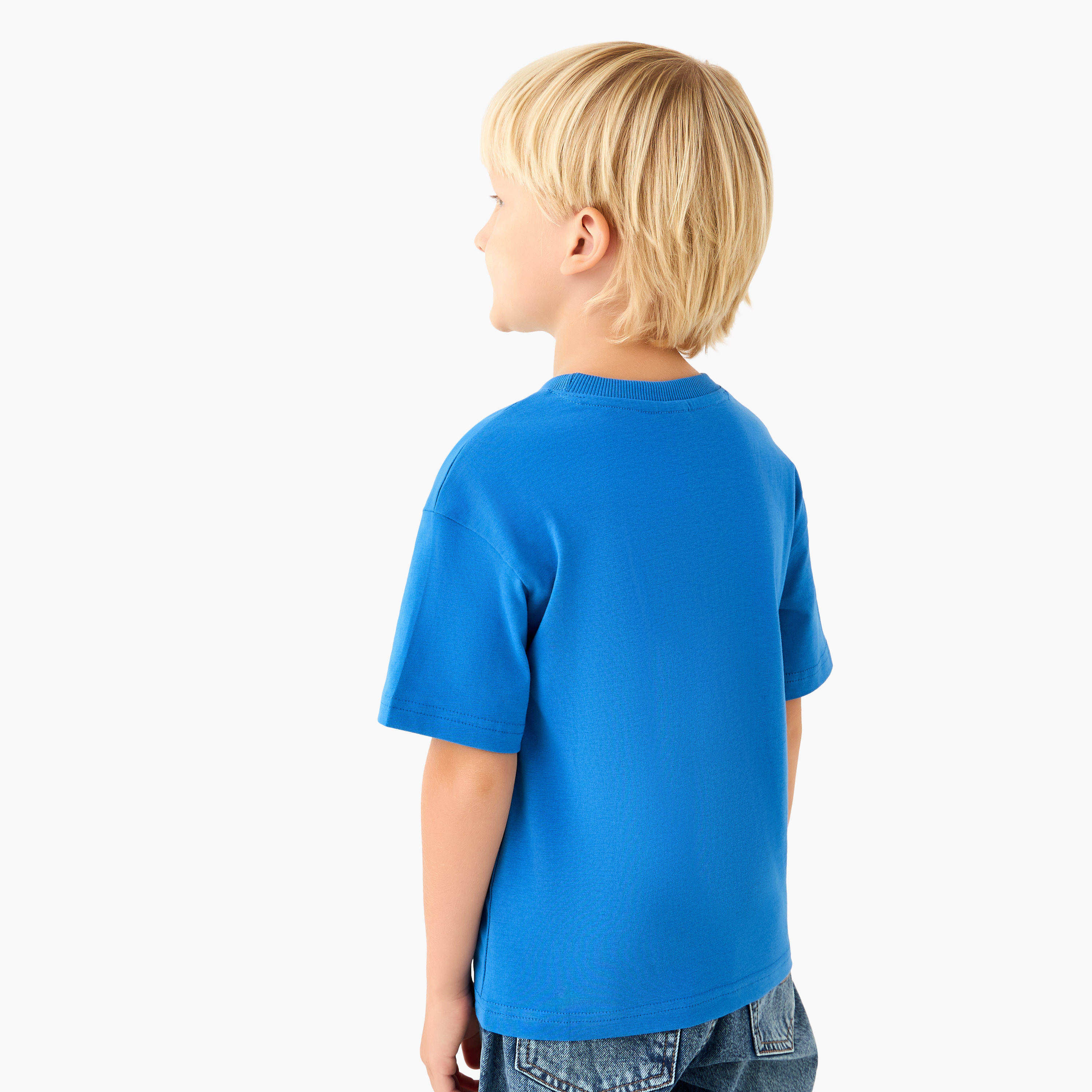 Crew Neck Short Sleeves T-shirt with Avengers Print-boys-clothing-tshirtsandpolos-image-3
