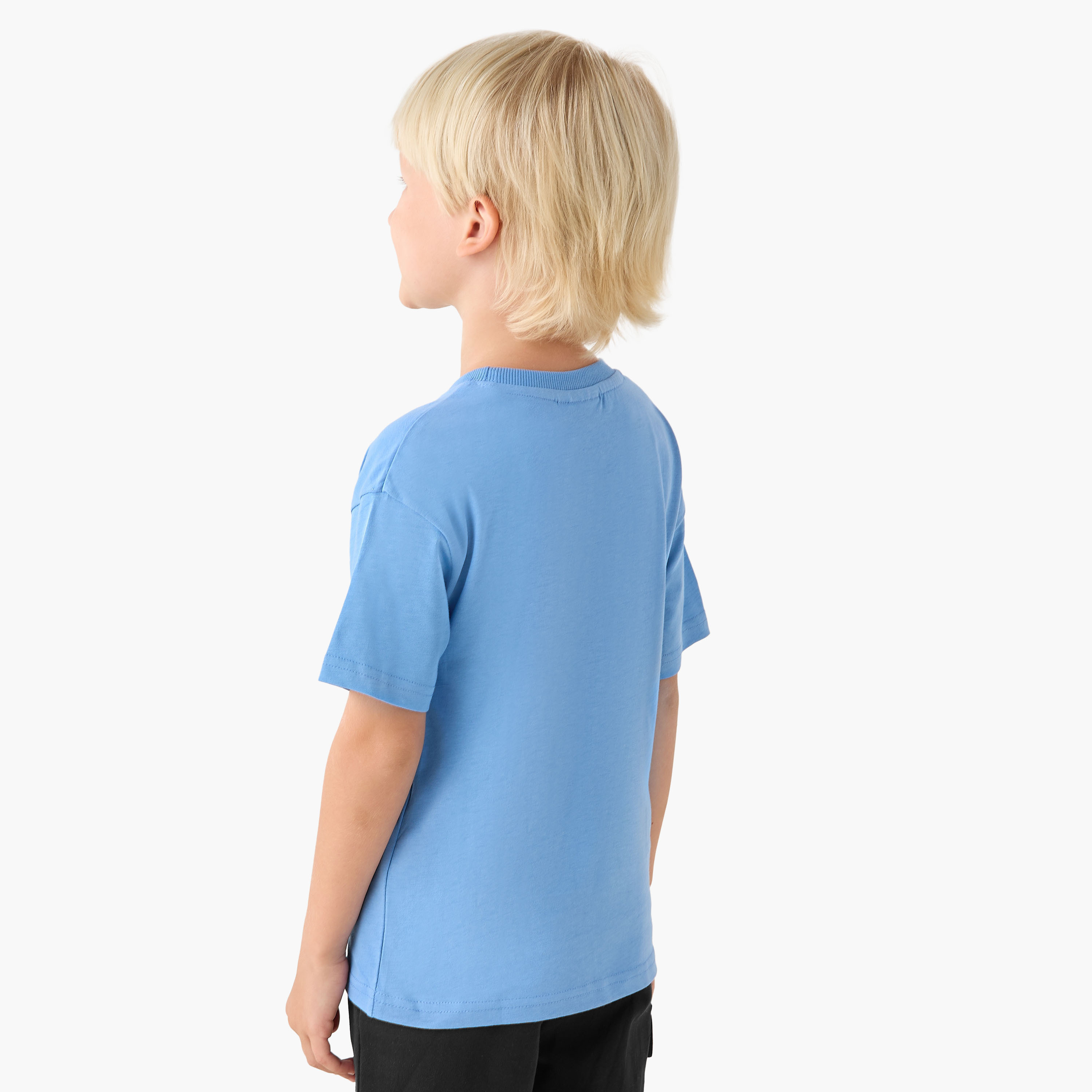 تيشيرت بياقة ضيقة وأكمام قصيرة وتزيينات سبايدر مان-boys-clothing-tshirtsandpolos-image-3