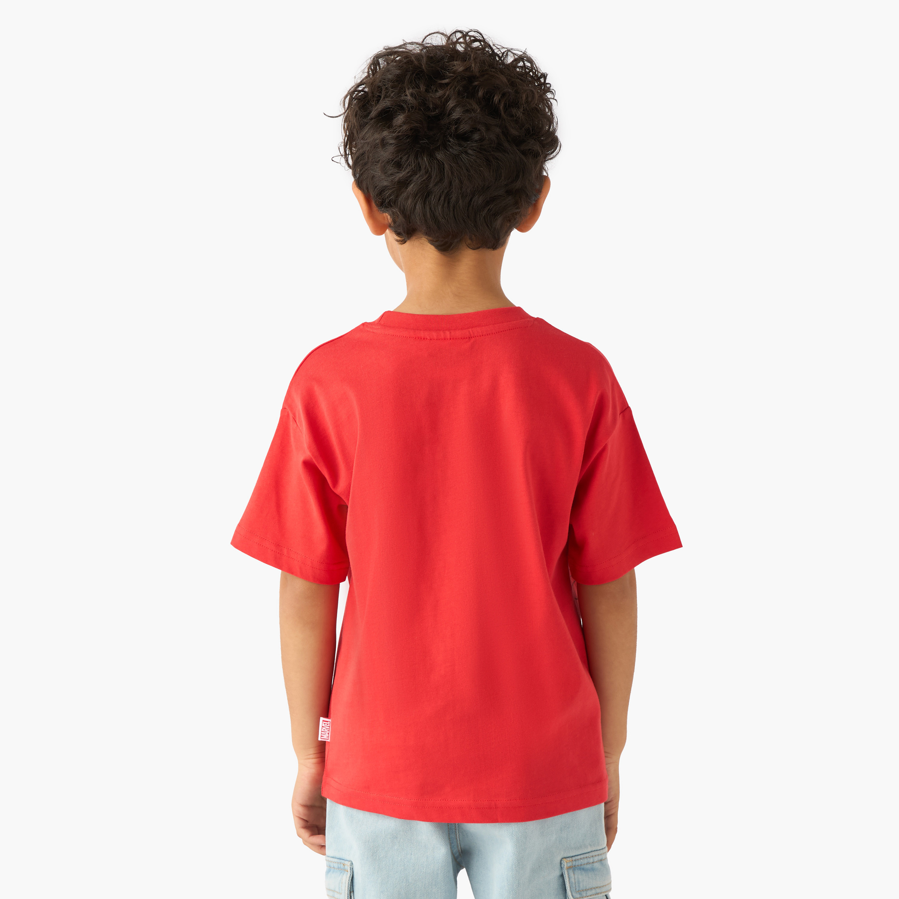 Crew Neck Short Sleeves T-shirt with Spider-Man Print-boys-clothing-tshirtsandpolos-image-3