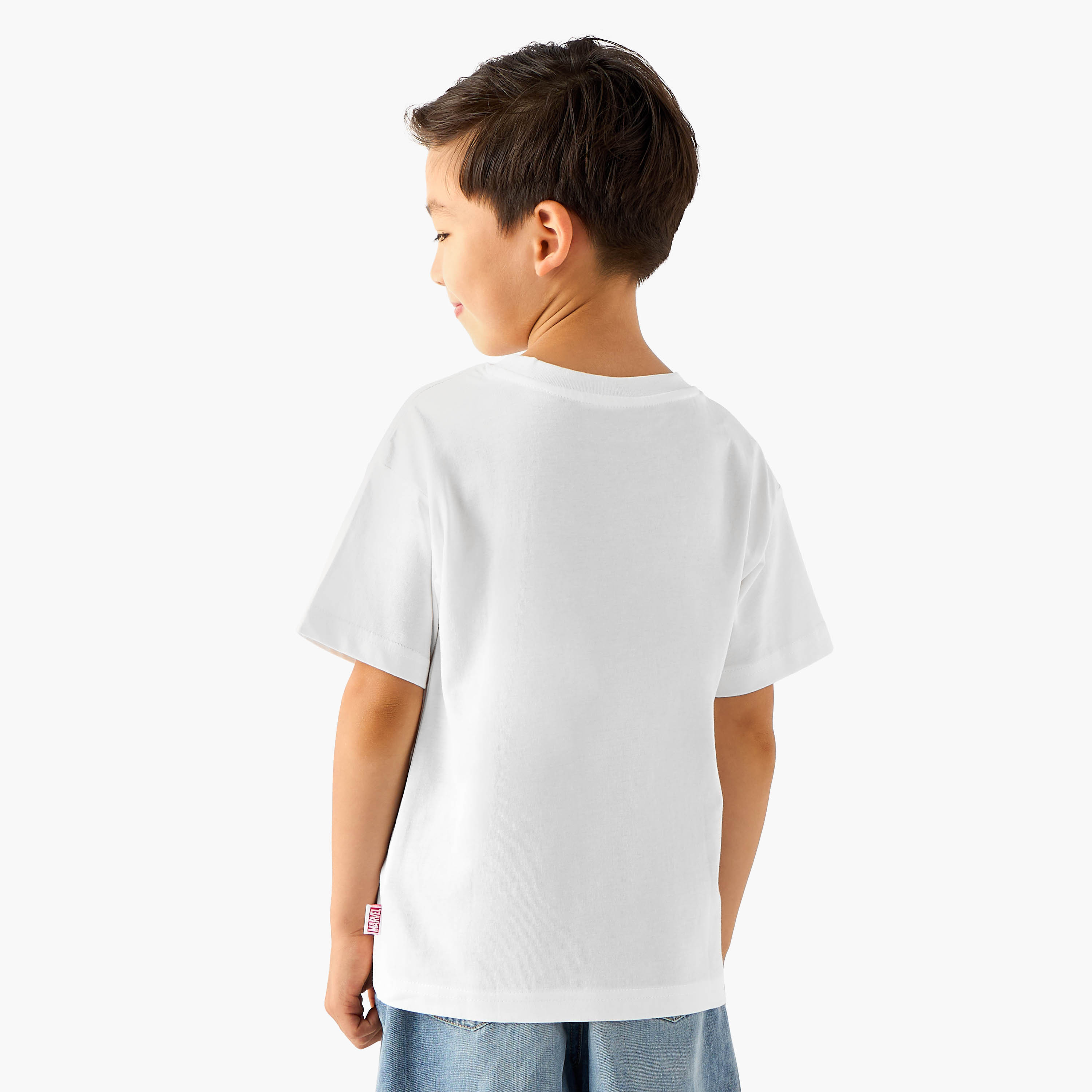 Crew Neck Short Sleeves T-shirt with Spider-Man Print-boys-clothing-tshirtsandpolos-image-3