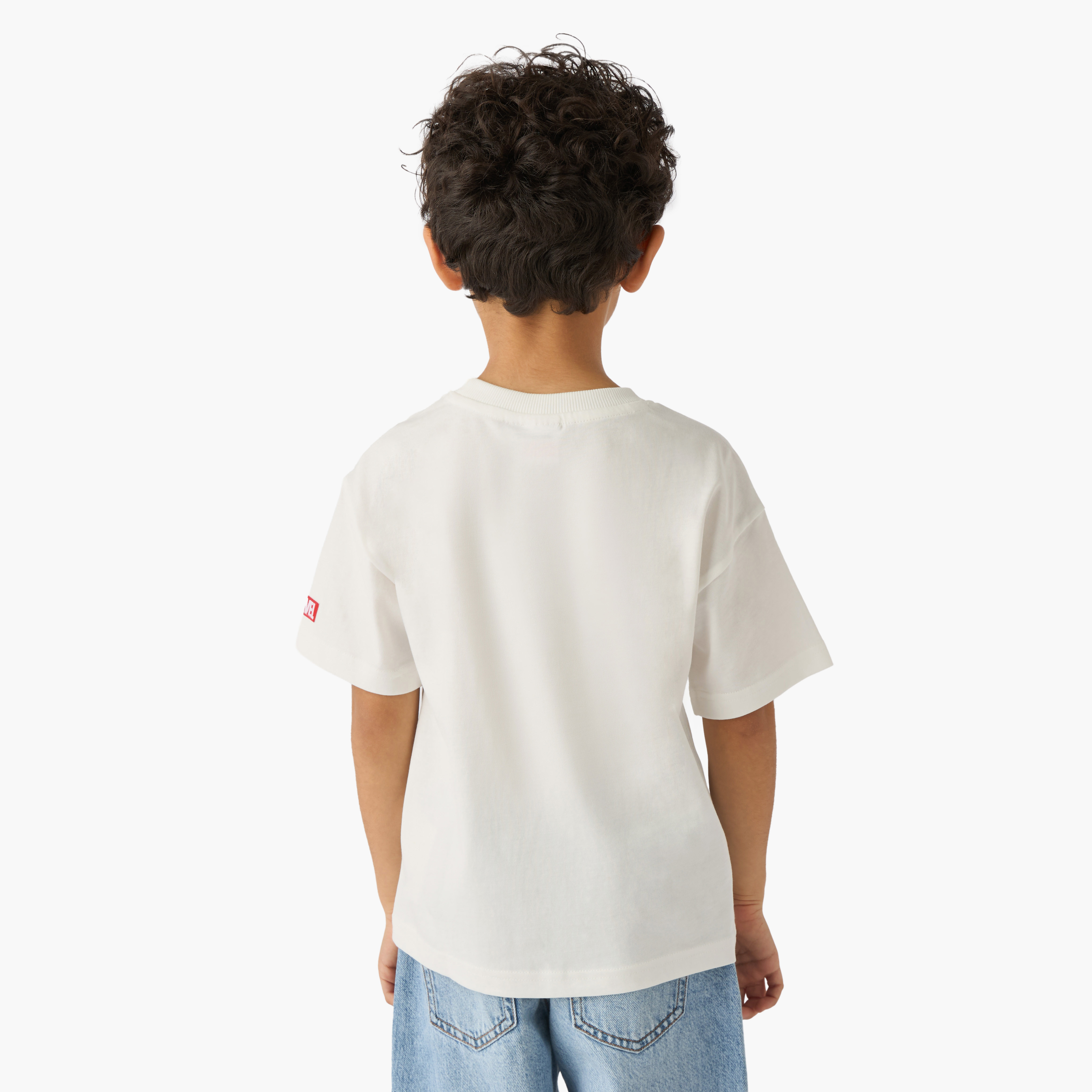 Crew Neck Short Sleeves T-shirt with Avengers Print-boys-clothing-tshirtsandpolos-image-3