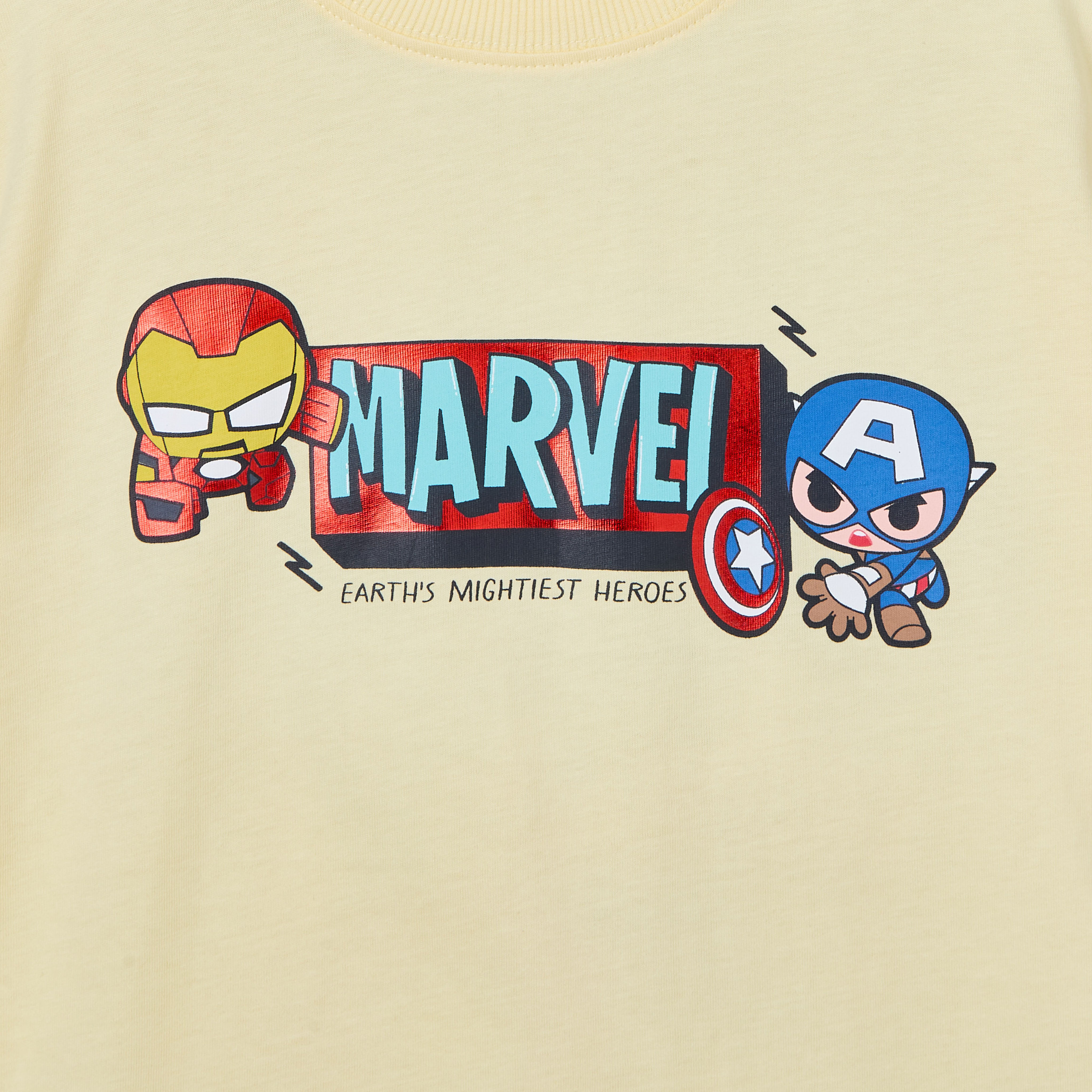 Crew Neck Short Sleeves T-shirt with Avengers Print-boys-clothing-tshirtsandpolos-image-4