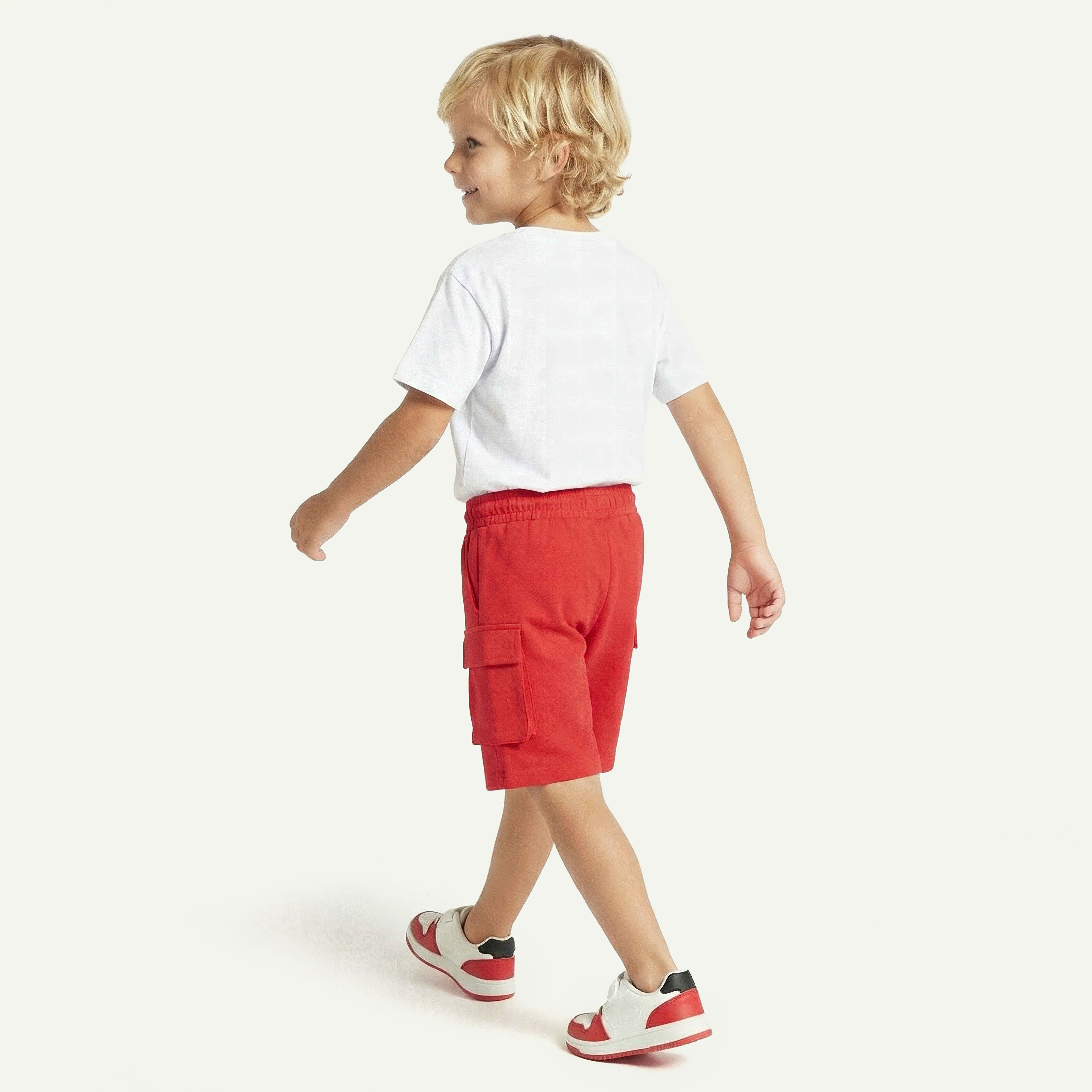 Knee Length Elasticated Drawstring Waist Shorts with Spider-Man Print-boys-clothing-bottoms-shorts-image-3