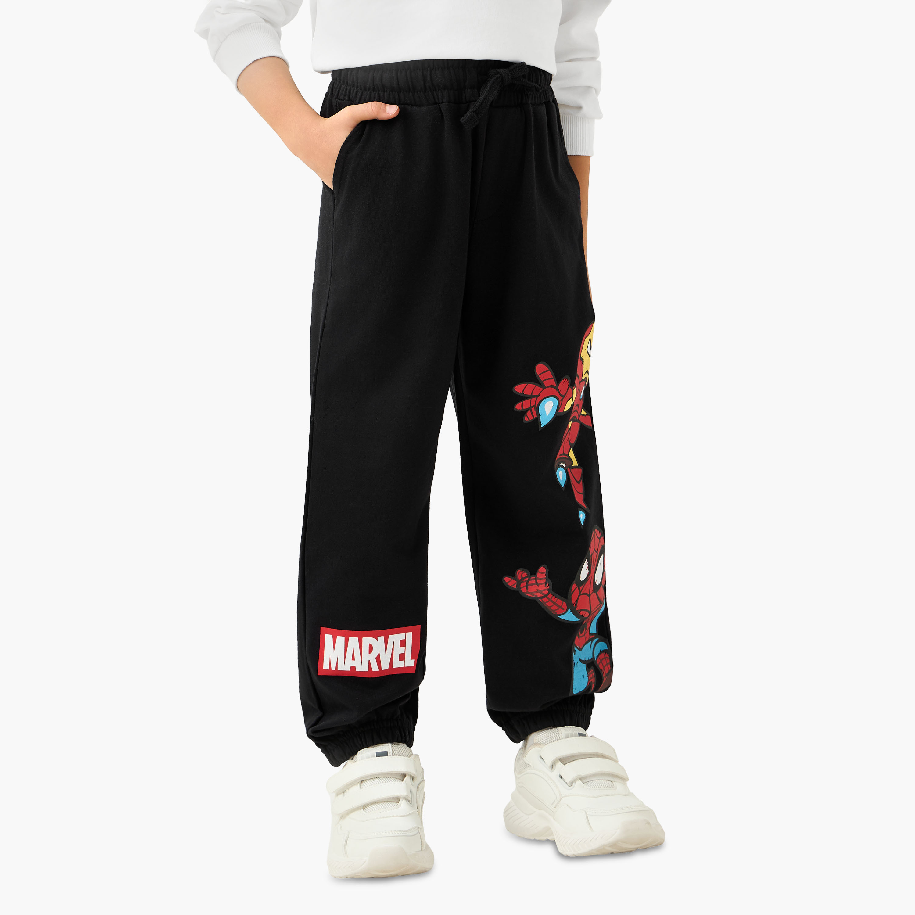 Elastic Waist Joggers with Avengers Print-boys-clothing-bottoms-joggersandtrackpants-image-1