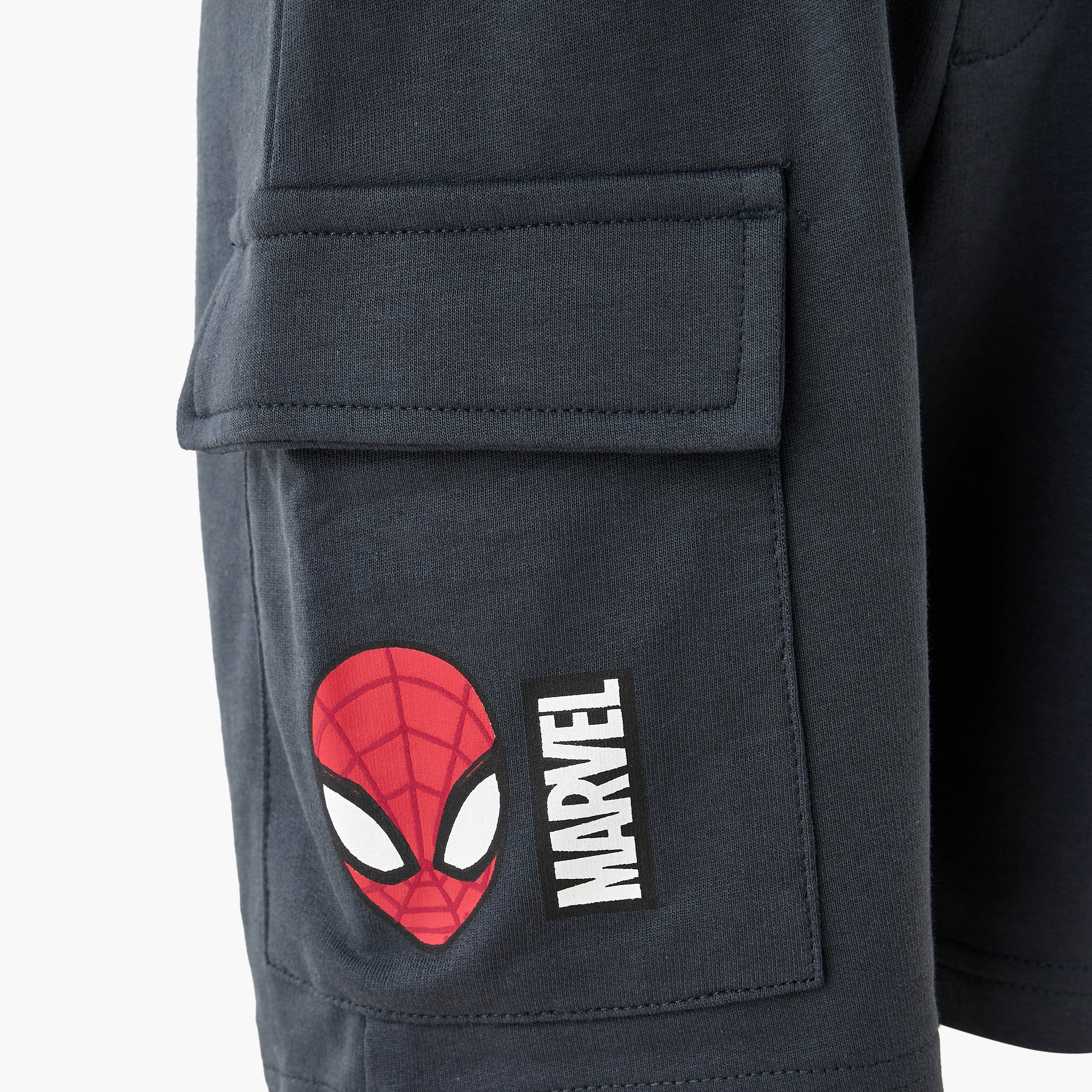 Crew Neck Short Sleeves T-shirt and Shorts Set with Spider-Man Print-boys-clothing-setsandcoords-image-6