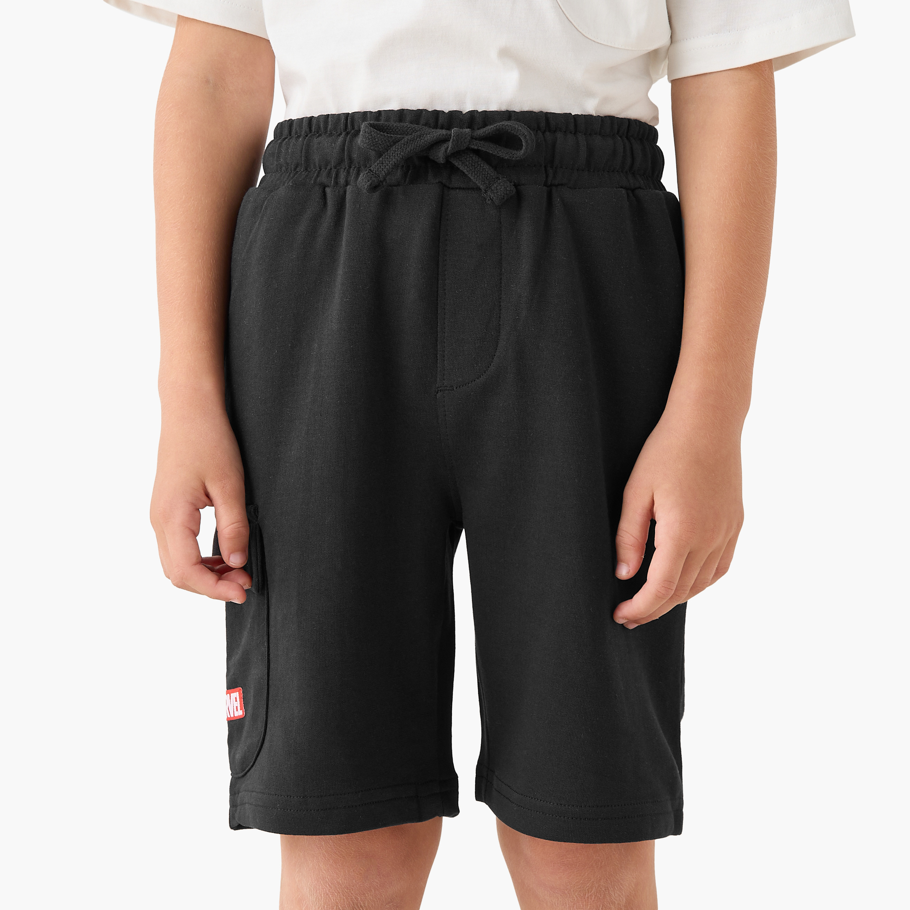 Crew Neck Short Sleeves T-shirt and Shorts Set with Spider-Man Print-baby-boys-clothing-setsandcoords-image-3