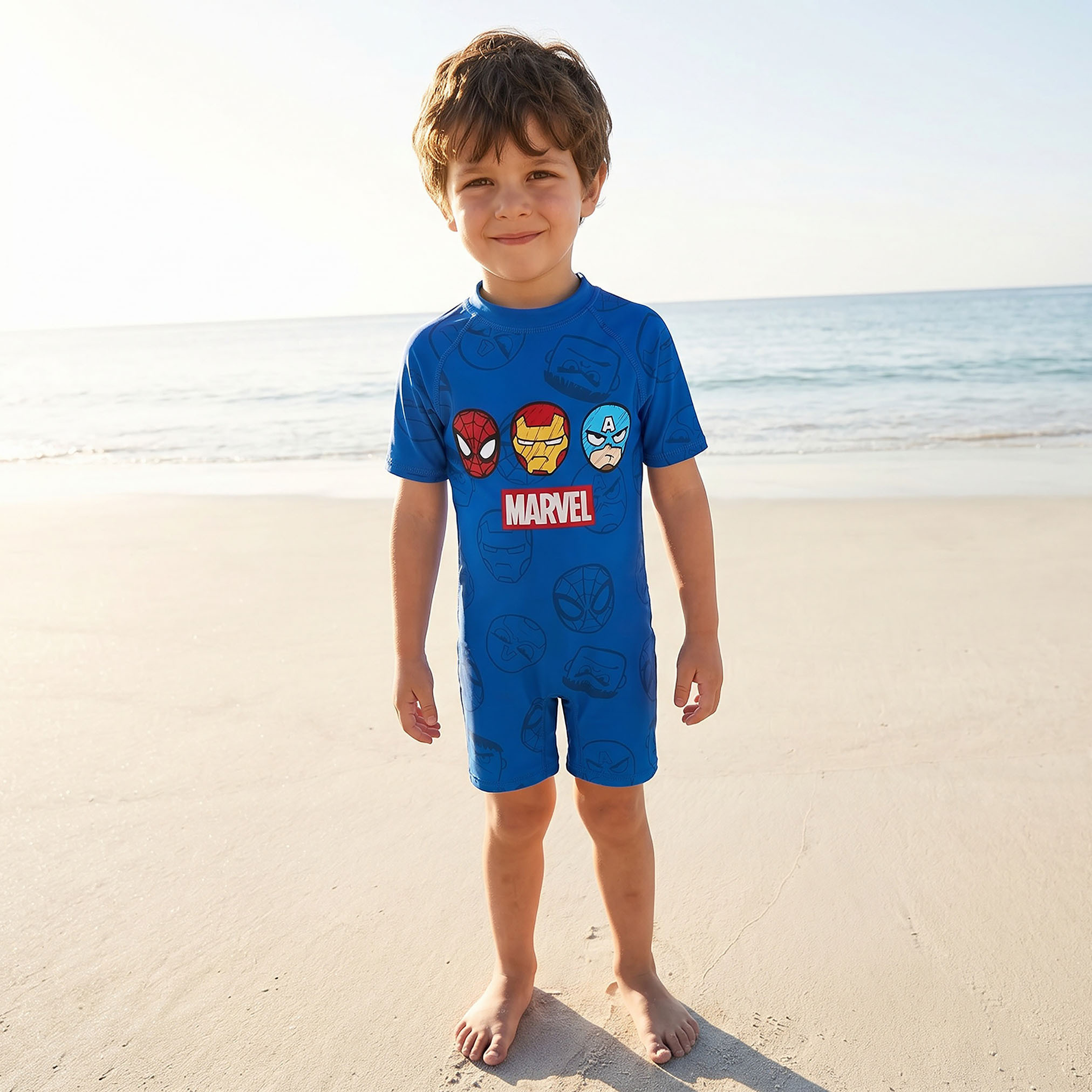 Boys Spider-Man Print Swimsuit-boys-clothing-swimwear-image-1