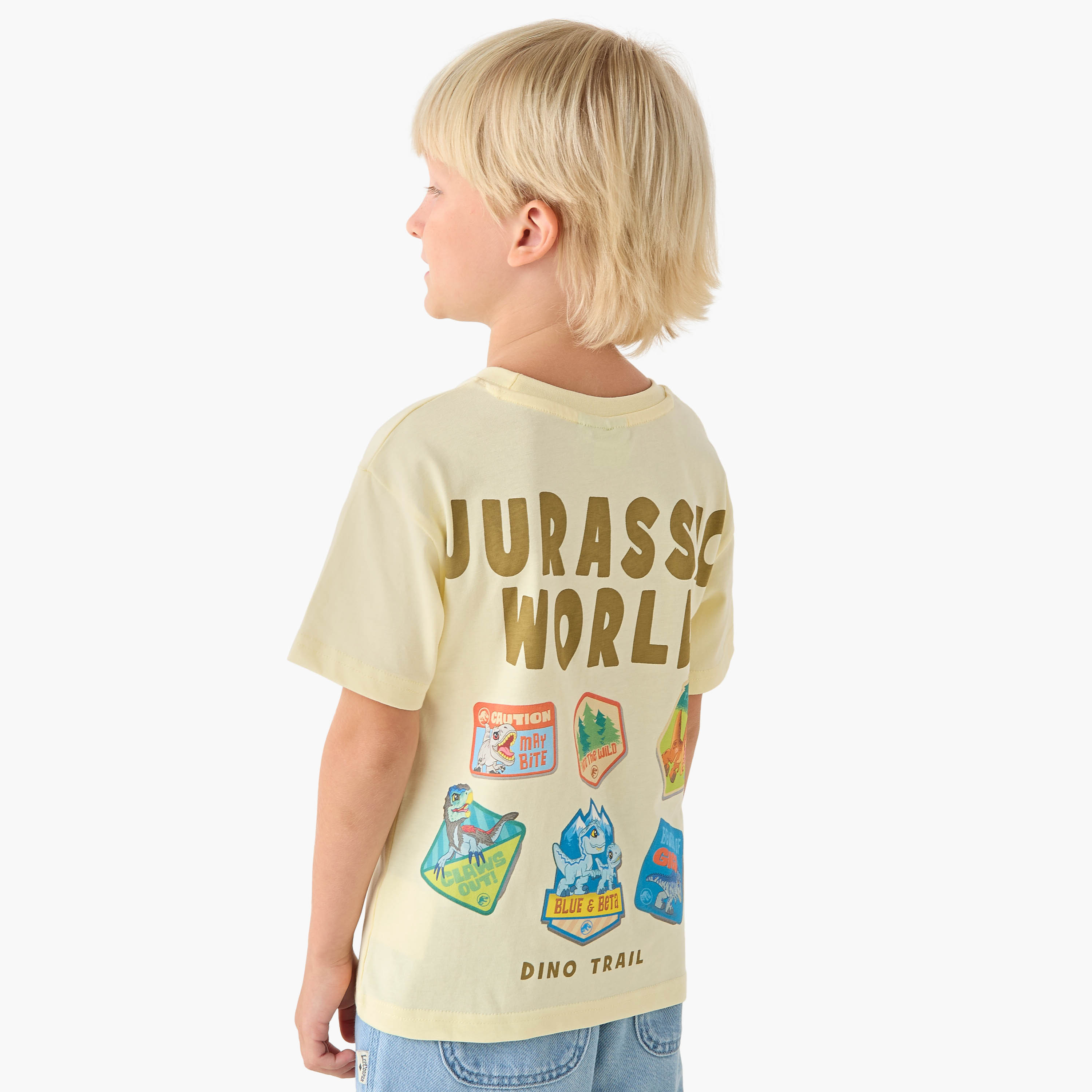 Crew Neck Short Sleeves T-shirt with Jurassic World Print-boys-clothing-tshirtsandpolos-image-1