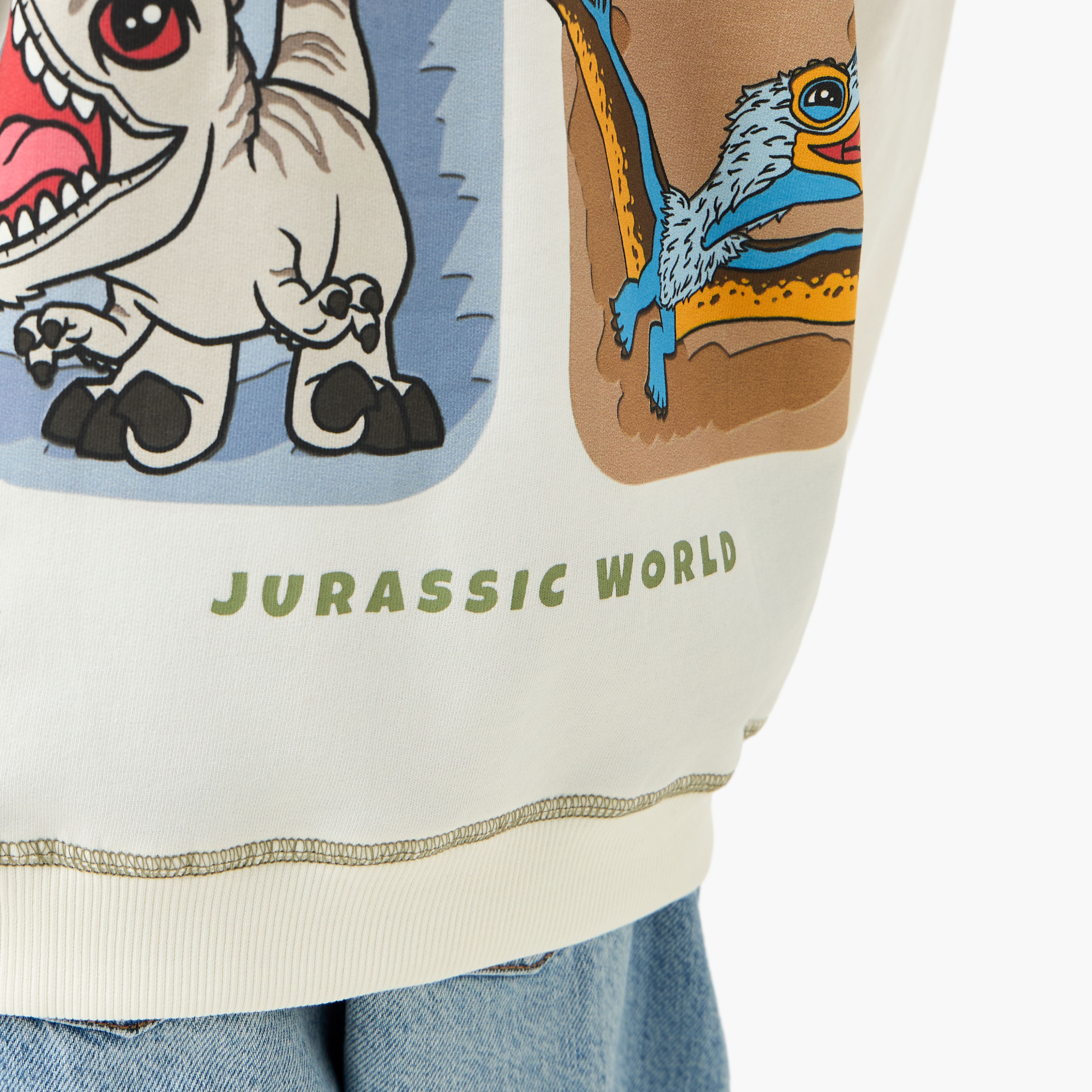 Jurassic World Print Sweatshirt with Long Sleeves-boys-clothing-sweatshirts-image-4