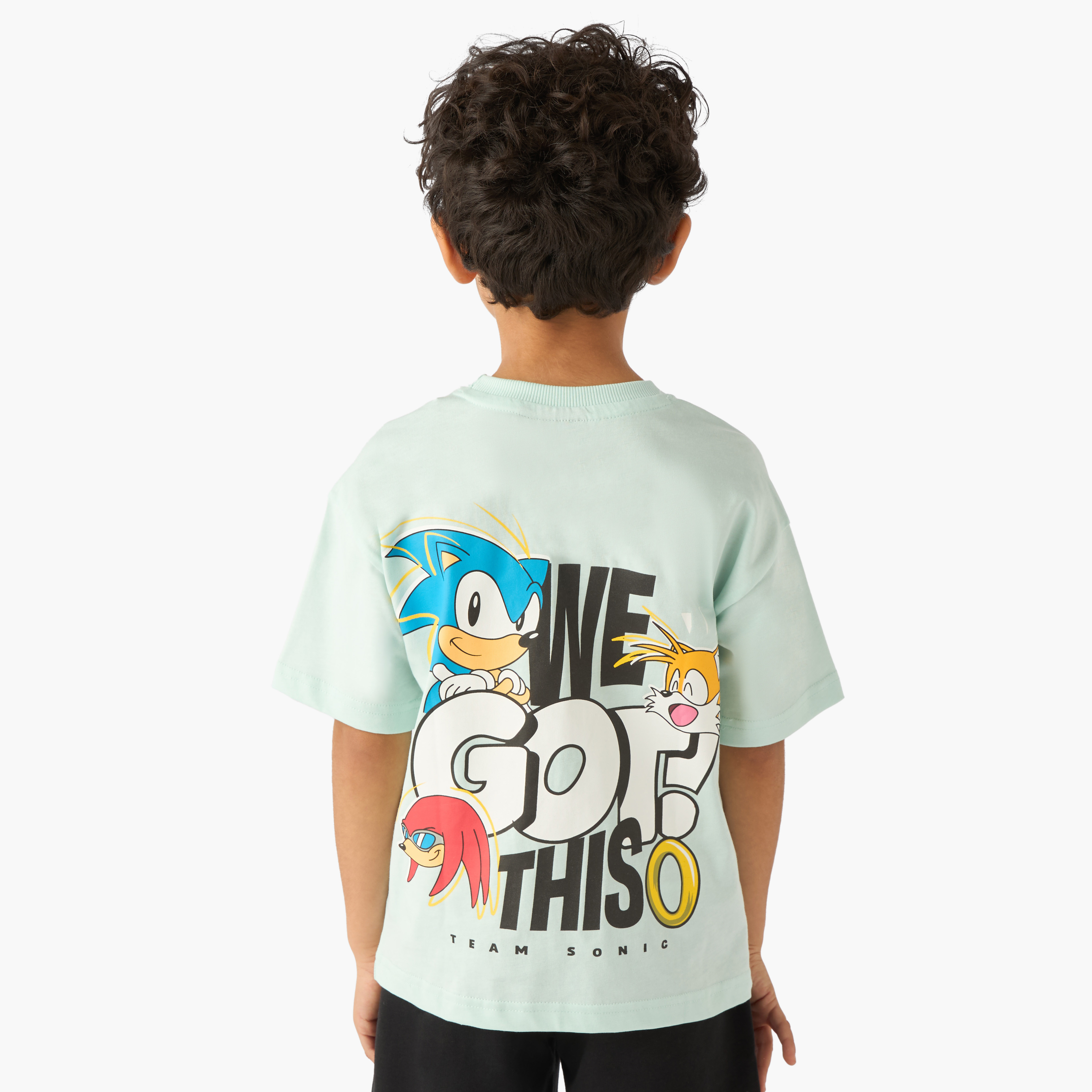 Crew Neck Short Sleeves T-shirt with Sonic the Hedgehog Print-boys-clothing-tshirtsandpolos-image-3
