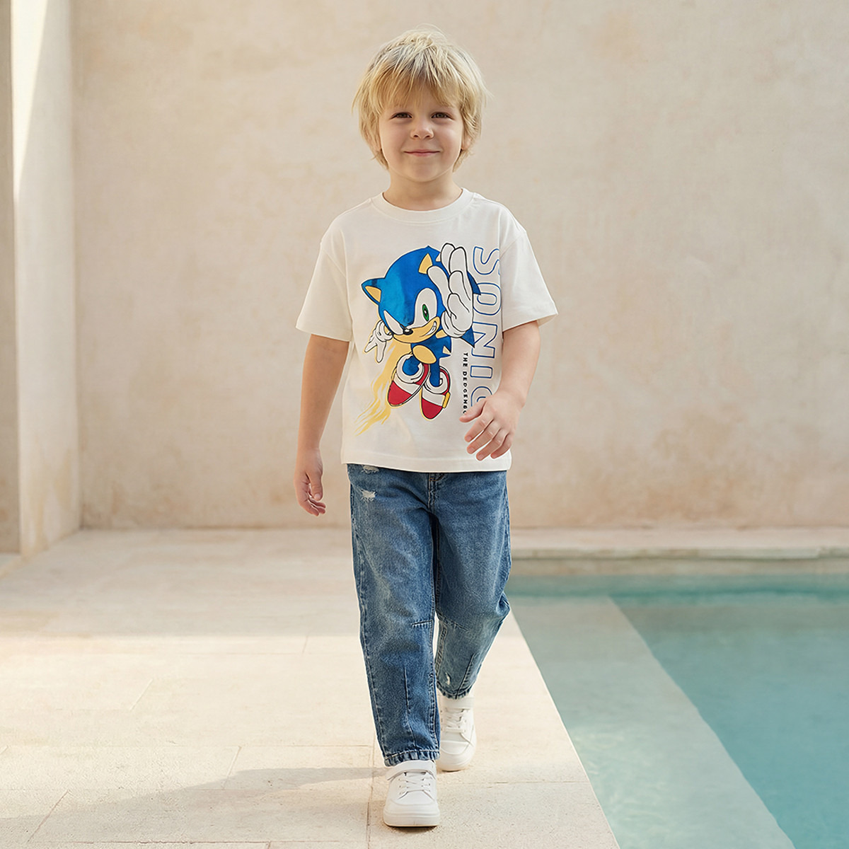 Crew Neck Short Sleeves T-shirt with Sonic the Hedgehog Print-boys-clothing-tshirtsandpolos-image-2