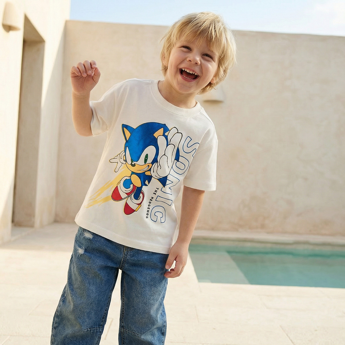 Crew Neck Short Sleeves T-shirt with Sonic the Hedgehog Print-boys-clothing-tshirtsandpolos-image-5