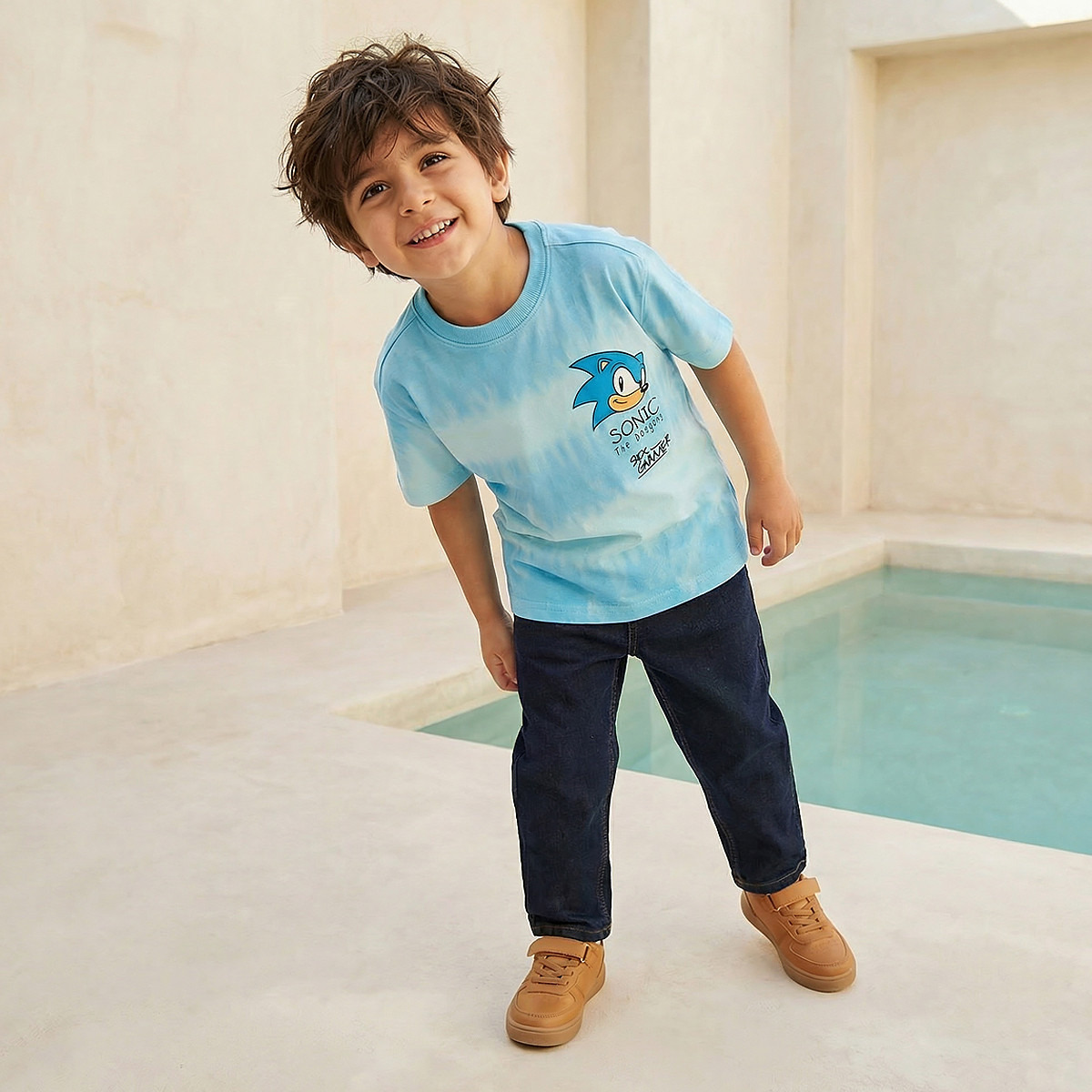 Crew Neck Short Sleeves T-shirt with Sonic the Hedgehog Print-boys-clothing-tshirtsandpolos-image-2
