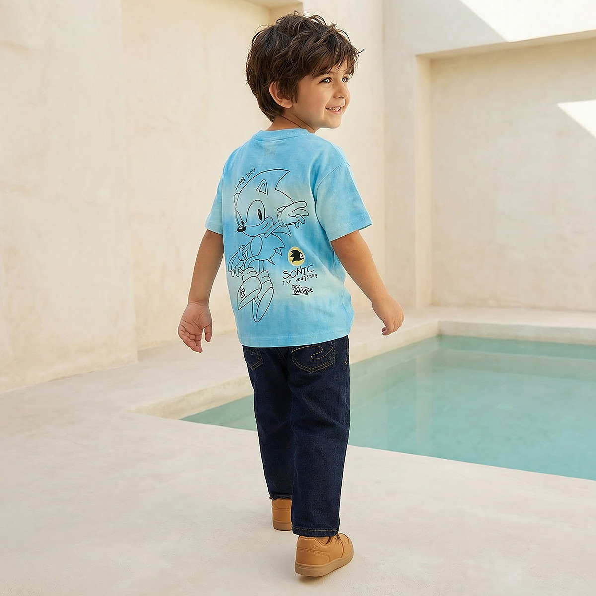 Crew Neck Short Sleeves T-shirt with Sonic the Hedgehog Print-boys-clothing-tshirtsandpolos-image-3