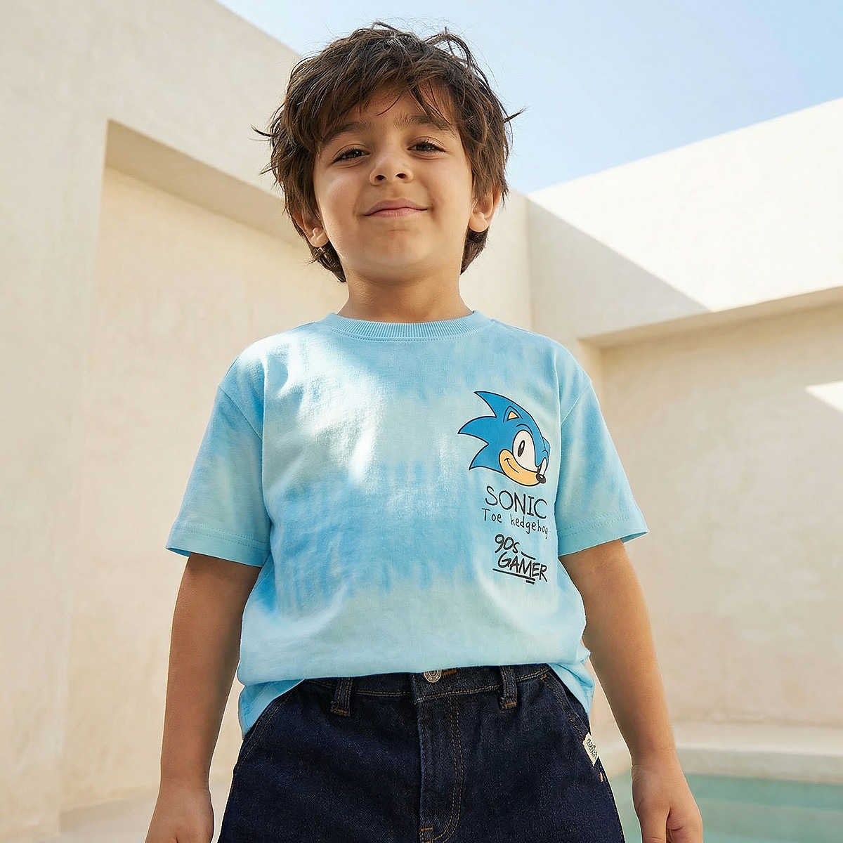 Crew Neck Short Sleeves T-shirt with Sonic the Hedgehog Print-boys-clothing-tshirtsandpolos-image-5