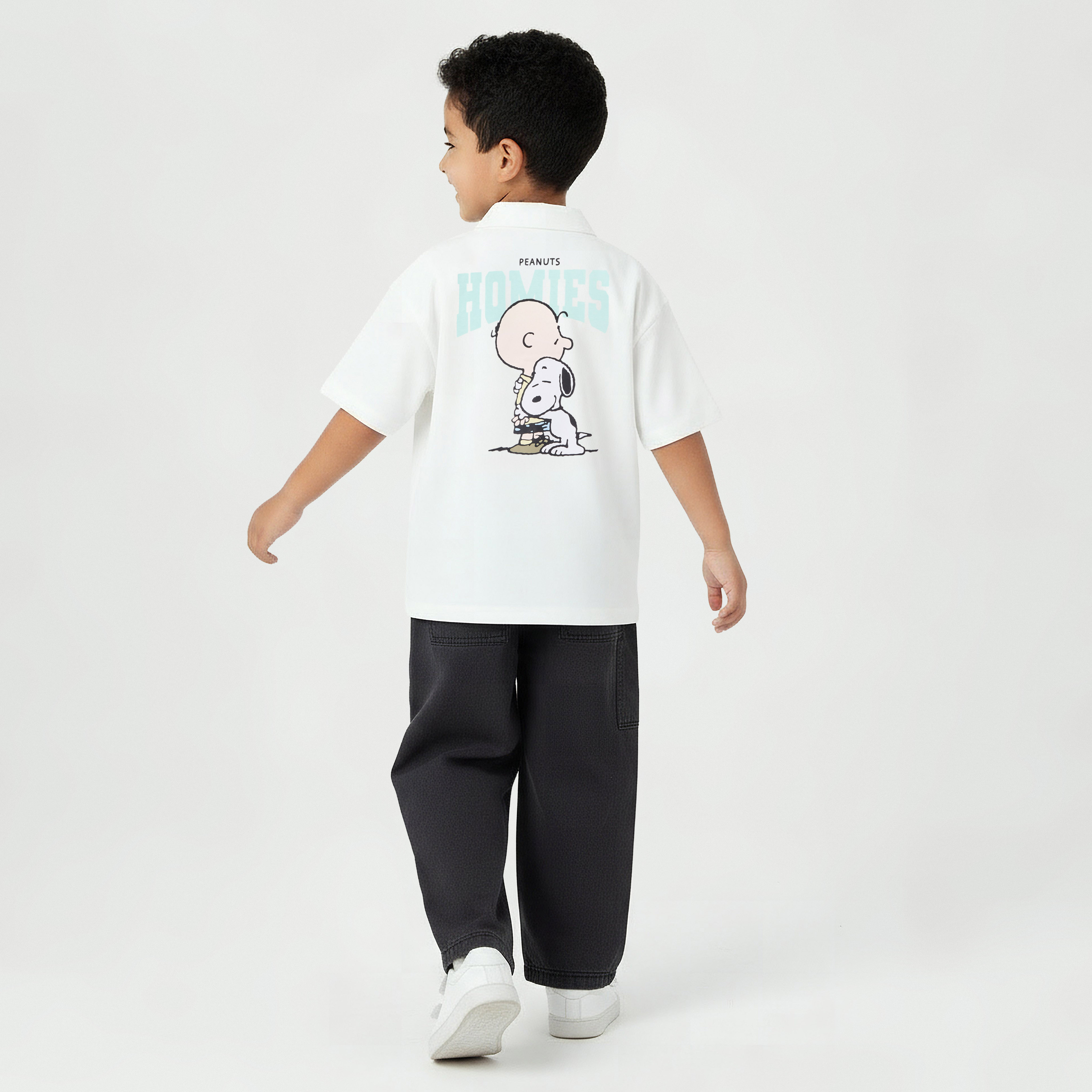 Short Sleeves Shirt with Snoopy Print-boys-clothing-shirts-image-4