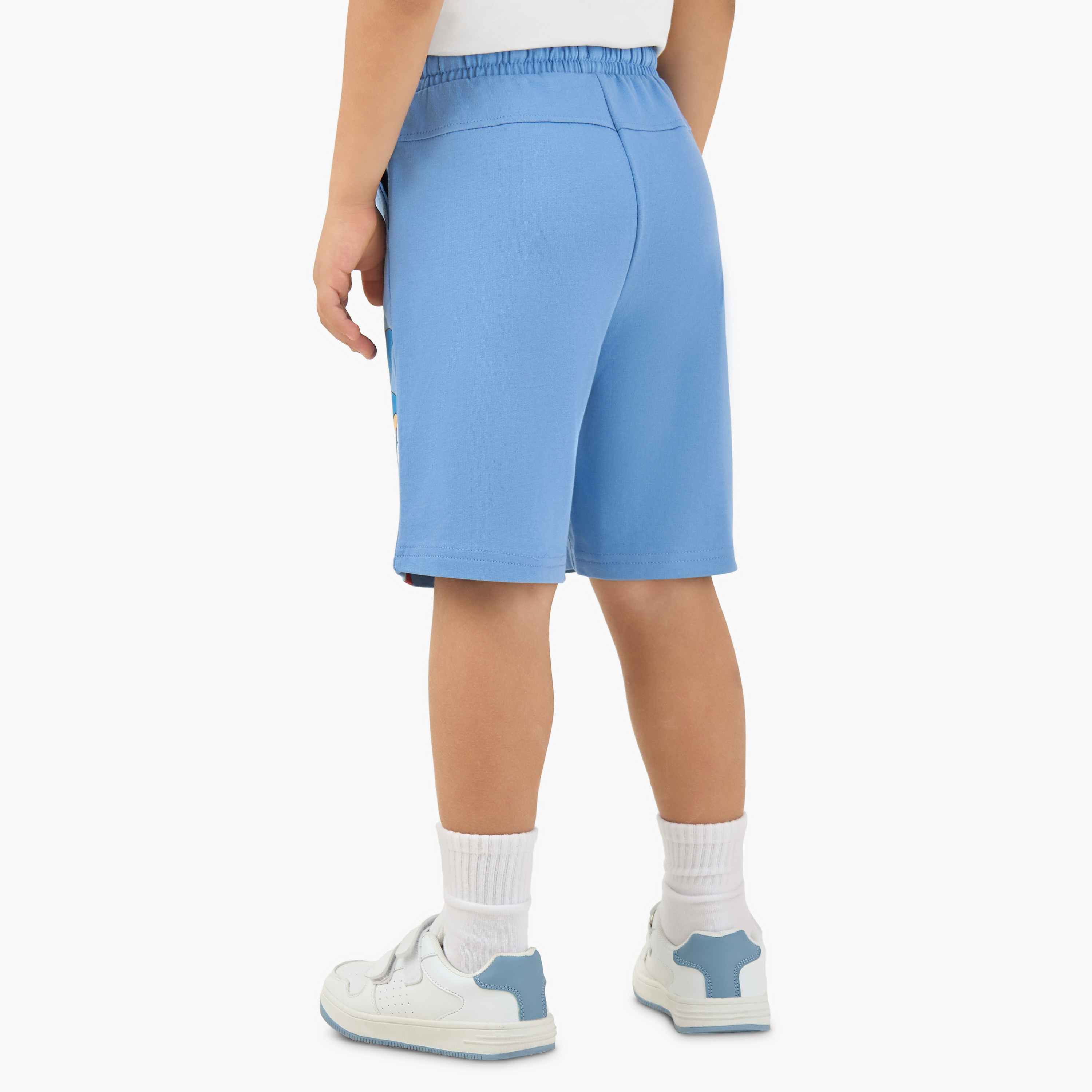 Elasticated Drawstring Waist Shorts with Sonic the Hedgehog Print-boys-clothing-bottoms-shorts-image-3